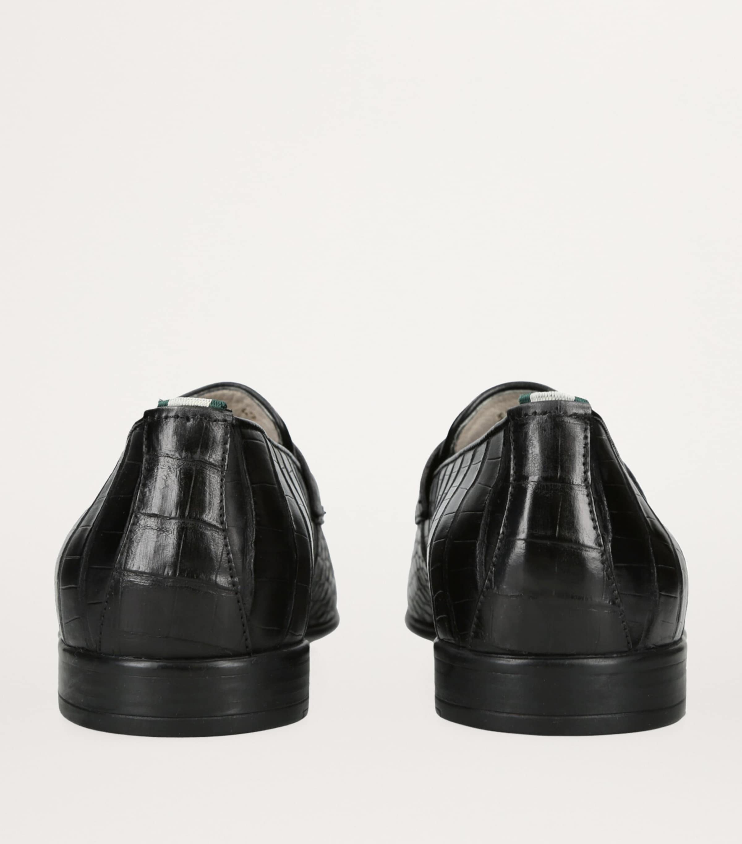Crocodile Leather Loafers BLACK Image 2