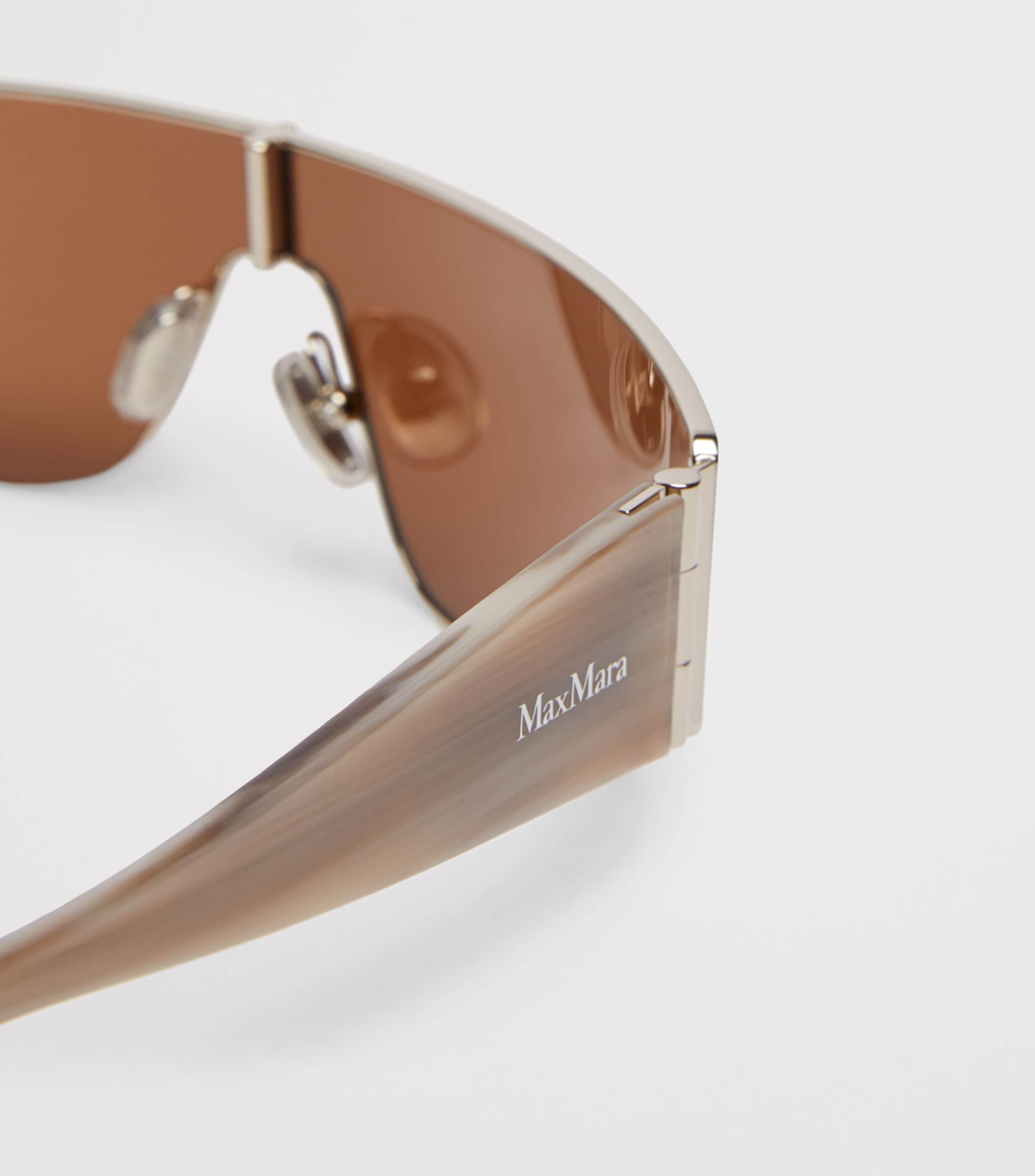 Metal Shield Sunglasses BROWN Image 3