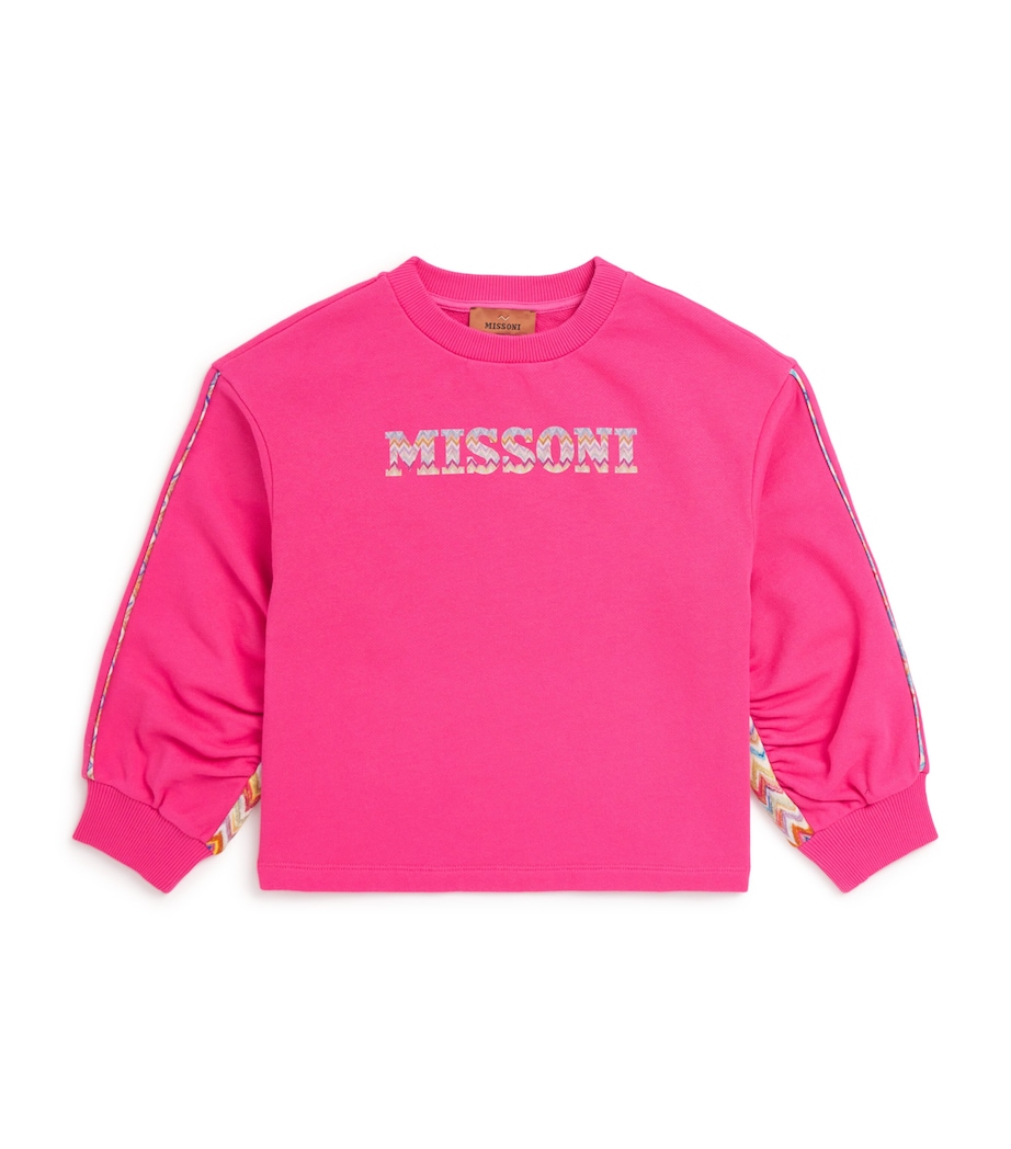 Logo Print Sweatshirt (4-14 Years) 513MCFUCSIA/MULTICOL Image 1