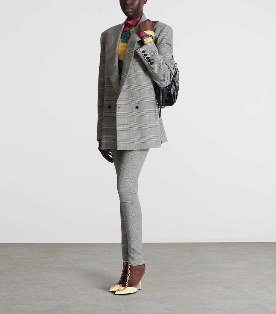 Wool-Blend Prince of Wales Blazer EAB NOIR/BLANC Image 3