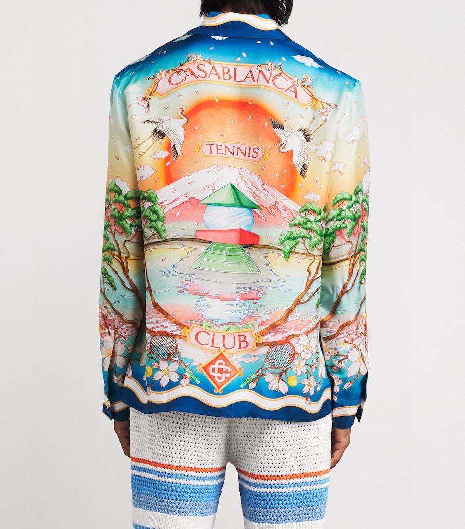 Silk Tennis Club Print Shirt TENNIS CLUB Image 4