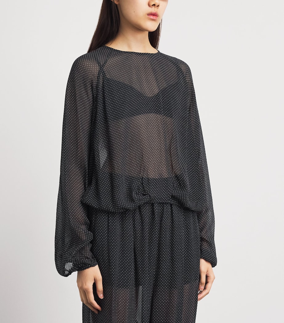 Herskind Womens Sheer Polka Dot Caterina Blouse Polka Image 4