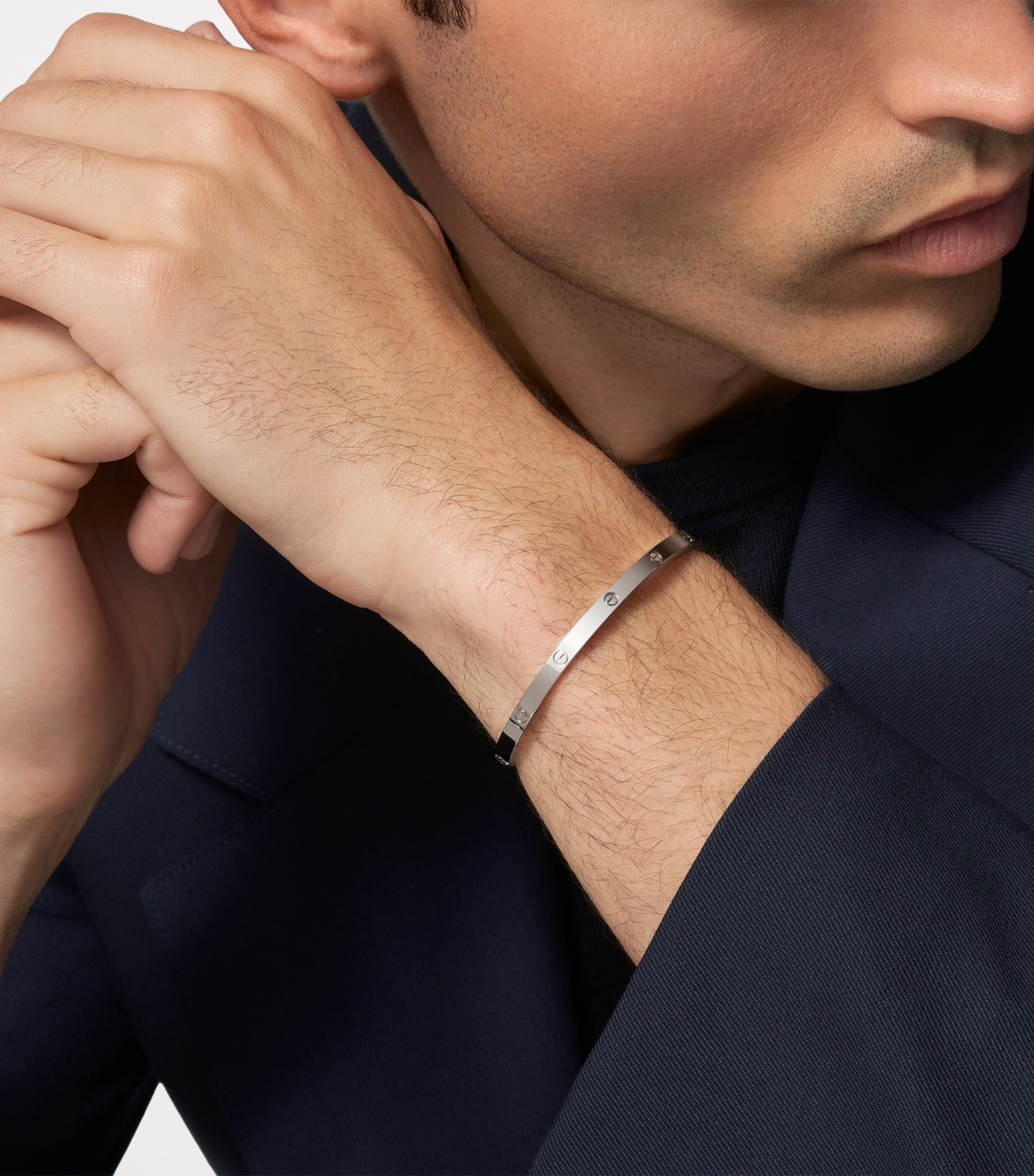 LOVE Small White Gold Bracelet WHITE GOLD Image 8