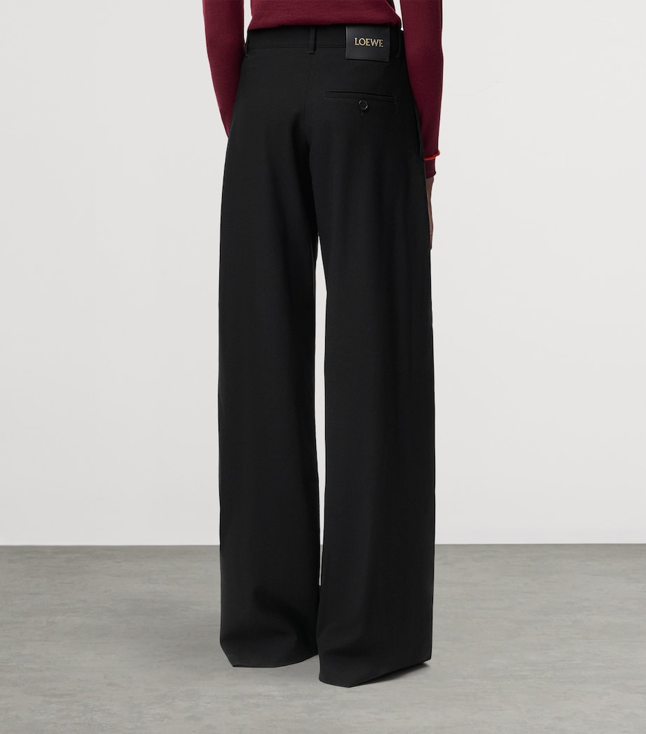 Wool Belted Trousers BLACK Image 4