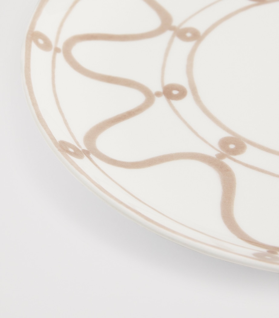 Porcelain Serenity Charger Plate (31cm) BEIGE ON WHITE Image 3