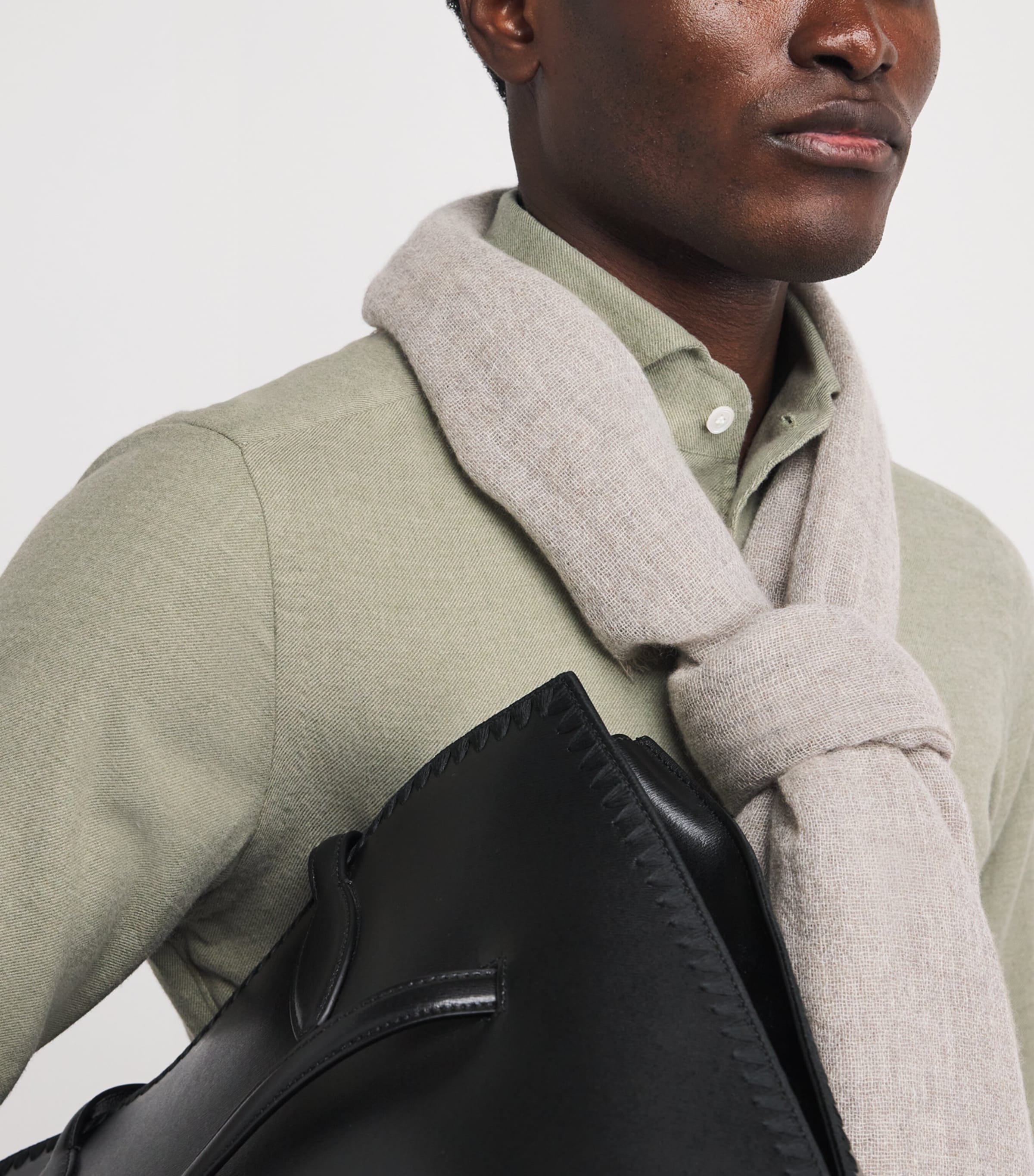 Cotton-Cashmere Shirt GREEN Image 6