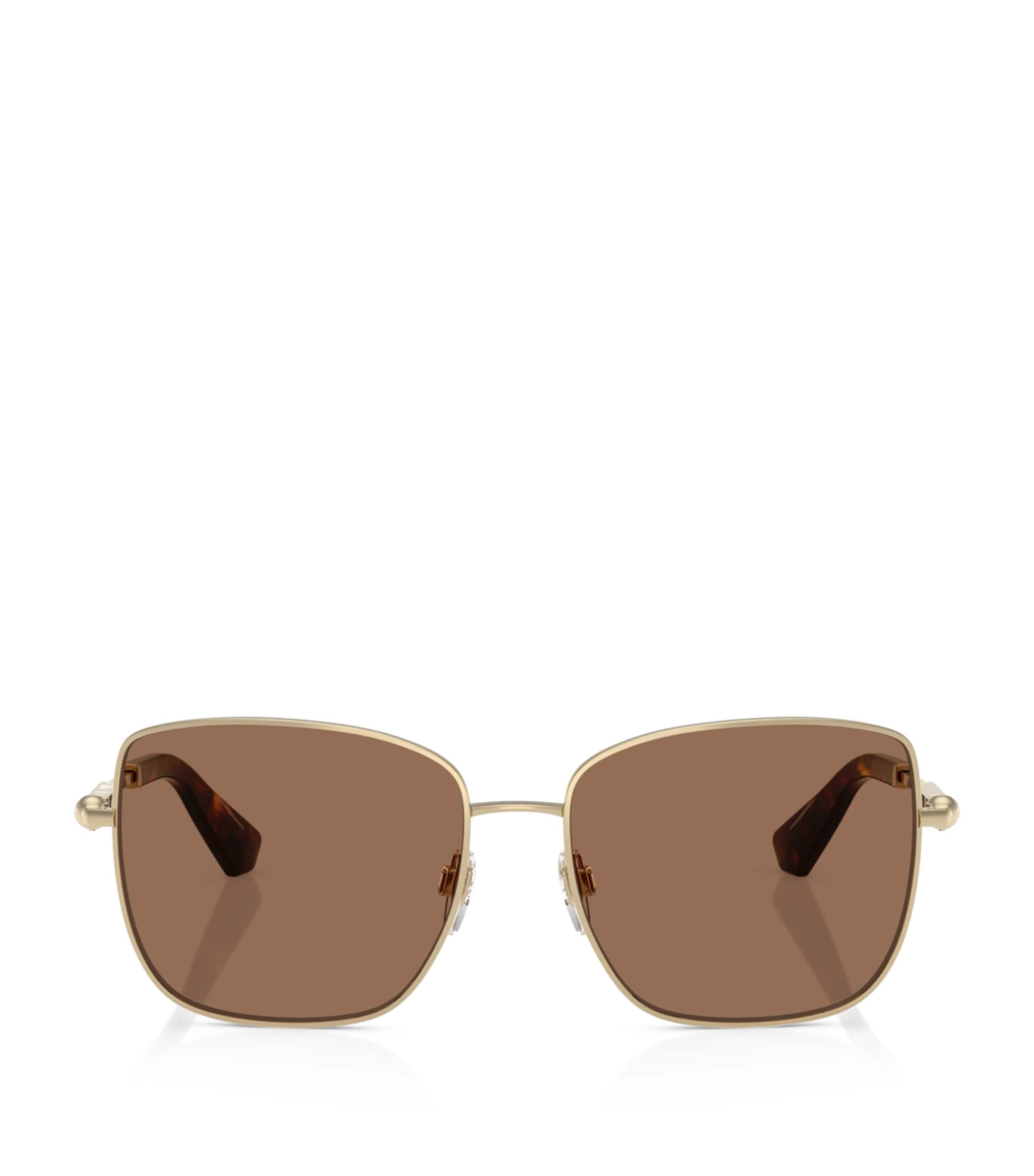 Burberry Pilot Sunglasses In Gold