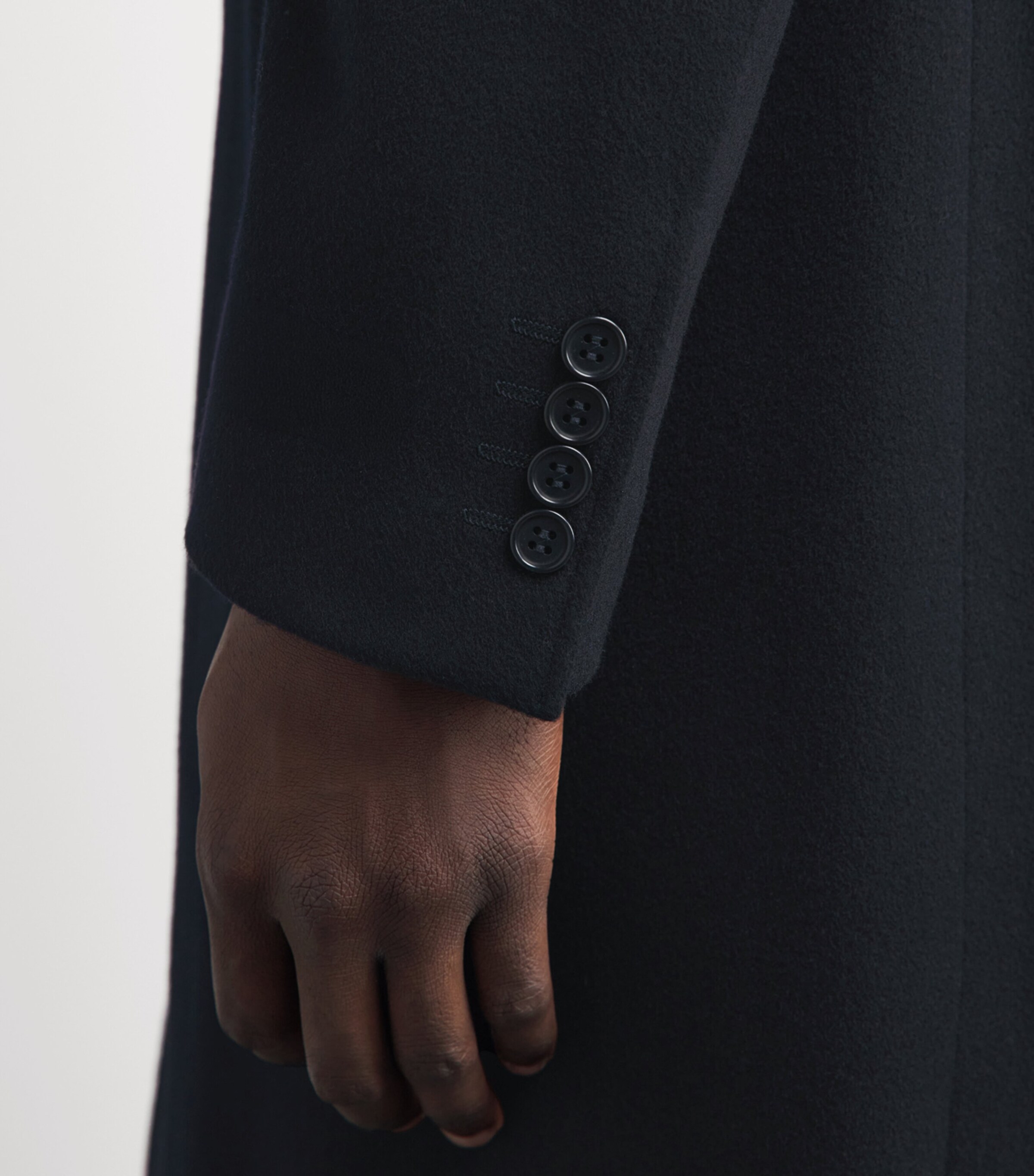 Canali Mens Wool-Cashmere Coat Image 3