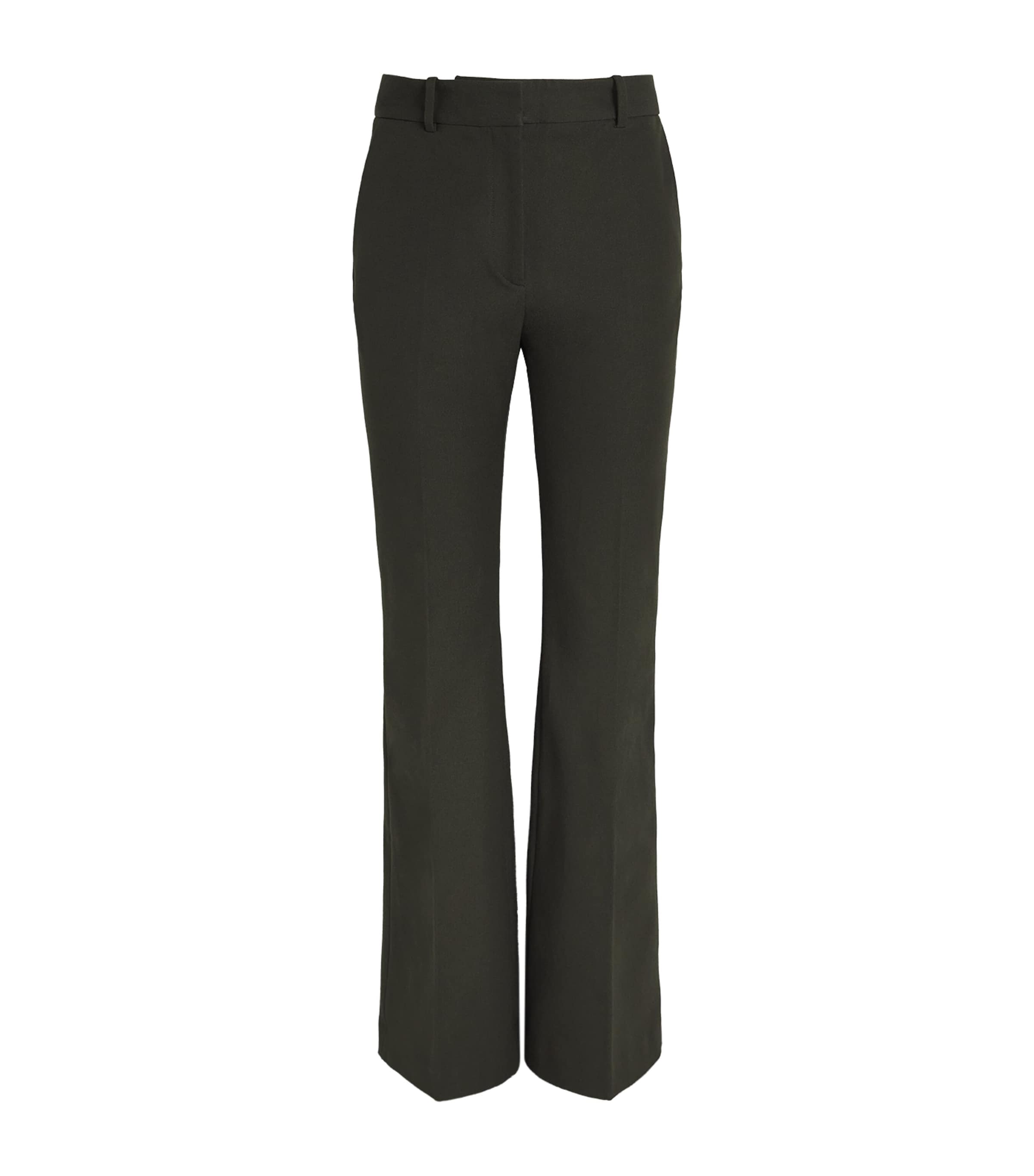 Joseph Womens Stretch-Gabardine Coleman Trousers Palm Leaf Image 1