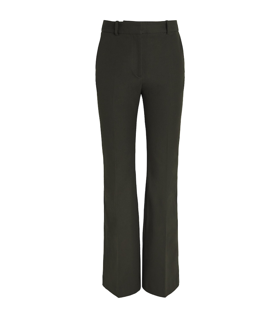 Joseph Womens Stretch-Gabardine Coleman Trousers Palm Leaf Image 1