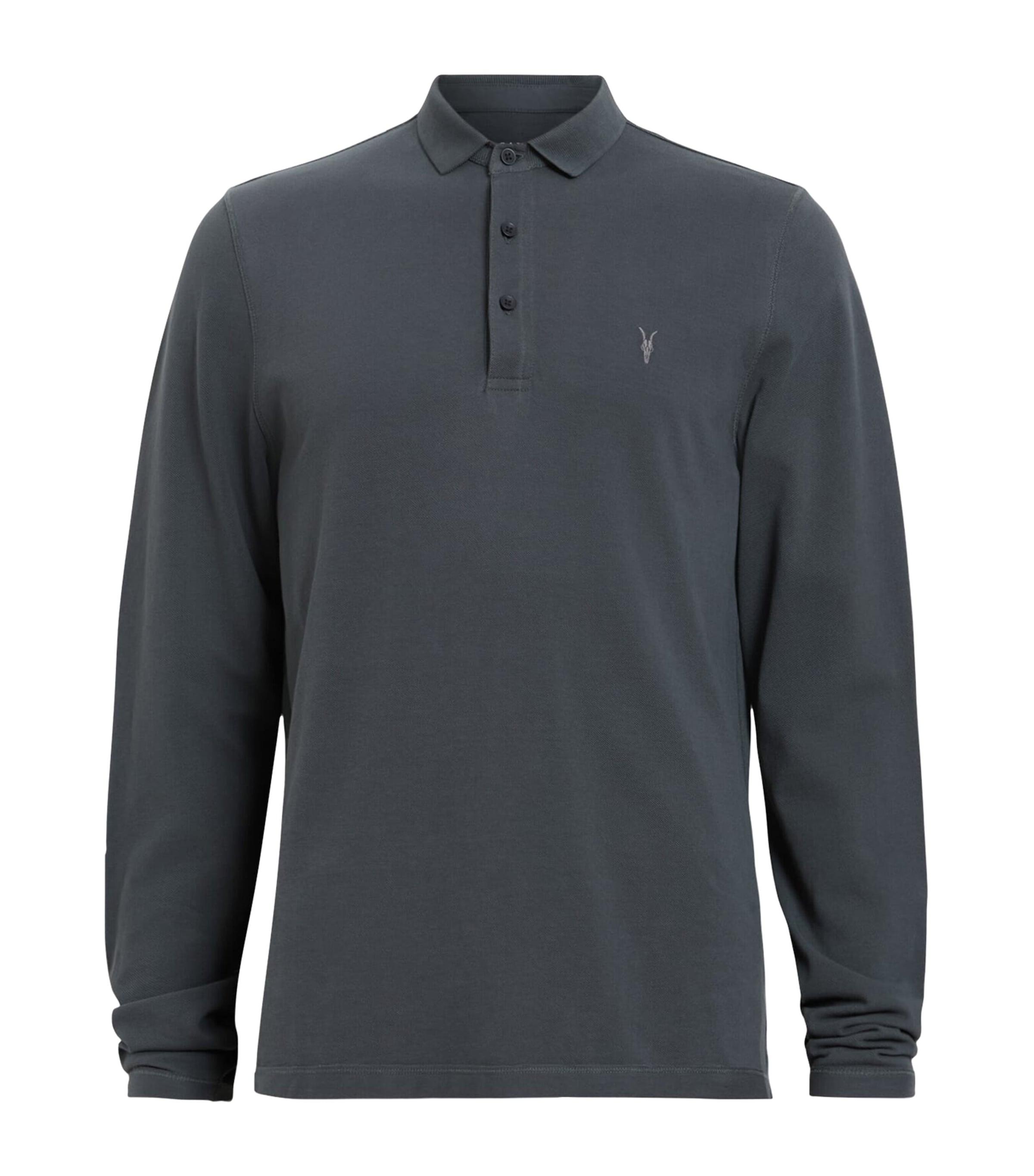 Shop Allsaints Organic Cotton Reform Polo Shirt In Blue