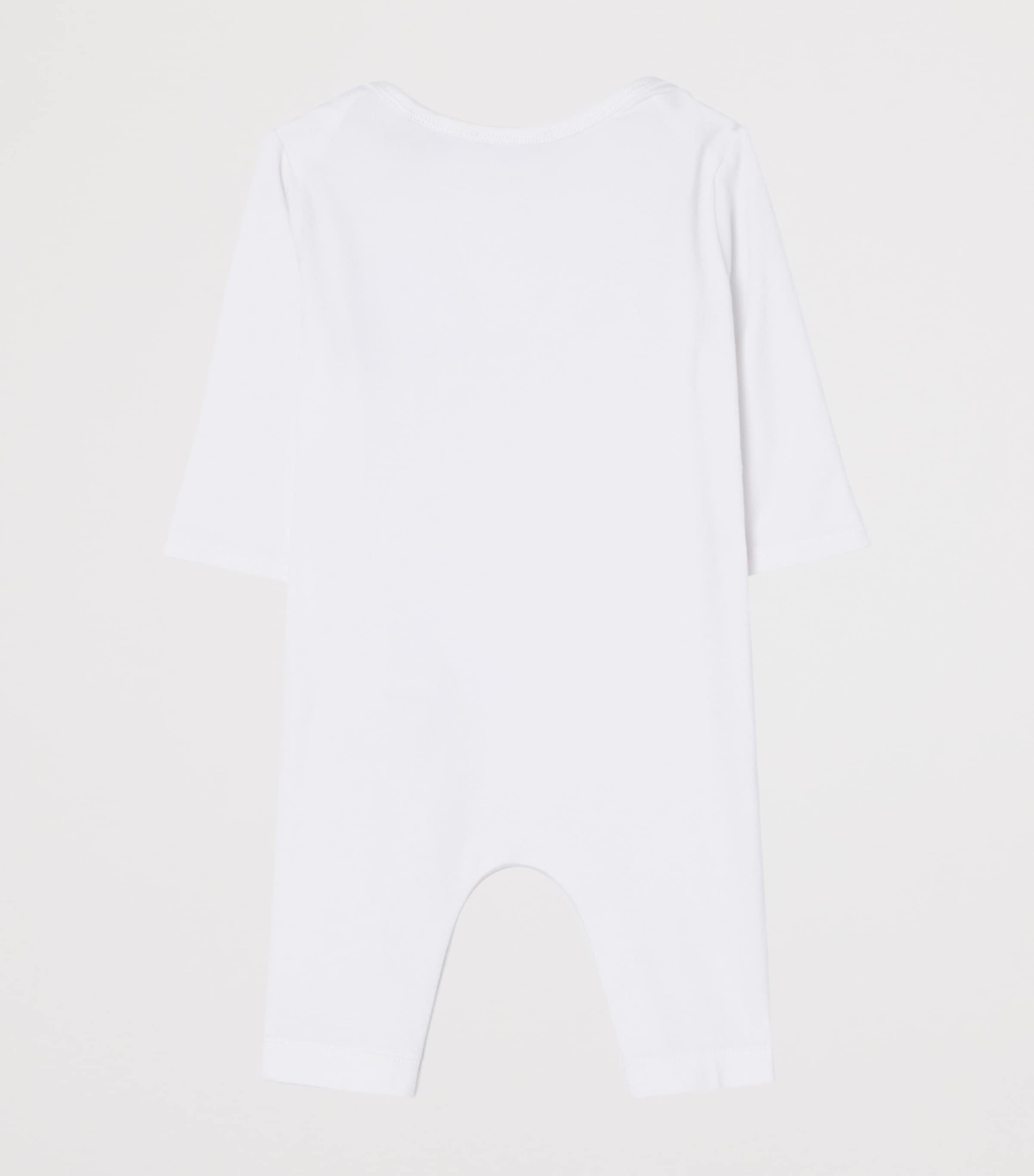 Burberry Kids Stretch-Cotton Thomas Bear and Friends Playsuit (1-18 Months) White Image 2