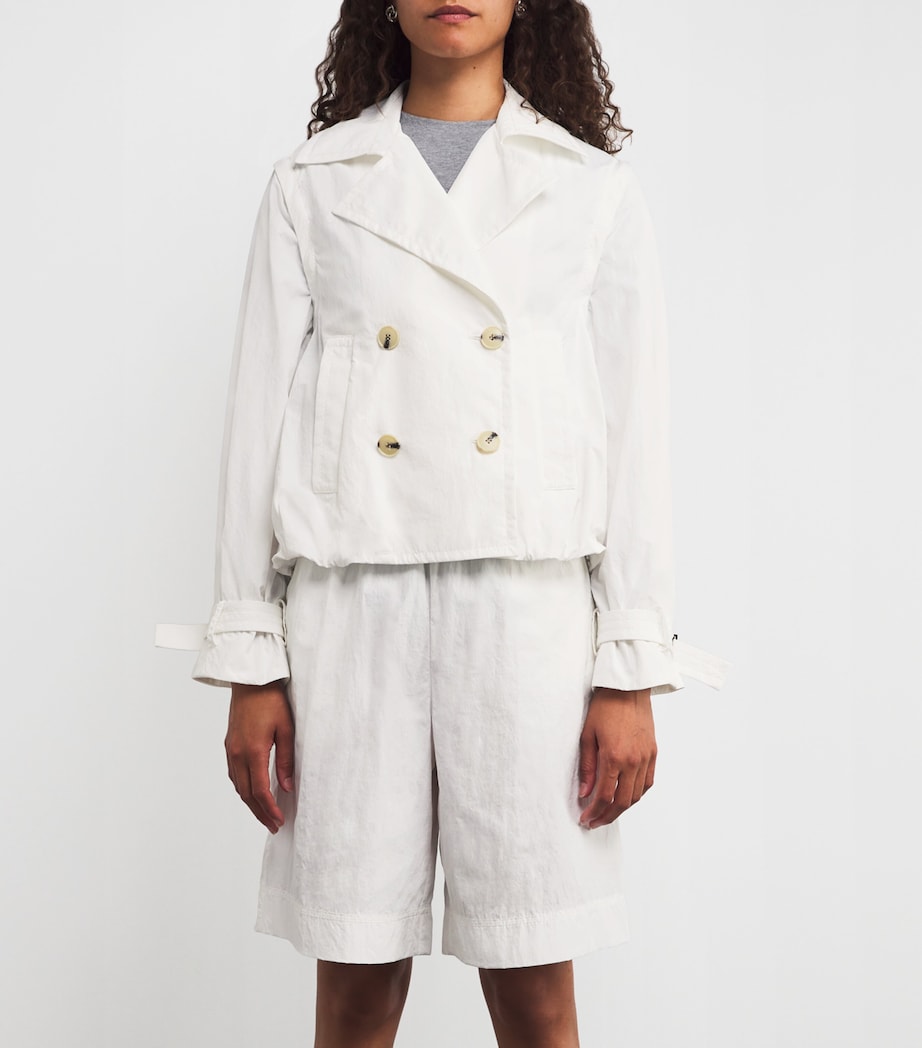 Nylon Hybrid Pea Coat OPTICAL WHITE Image 3