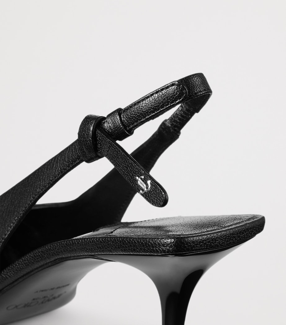 Camie 60 Leather Slingback Pumps BLACK Image 5