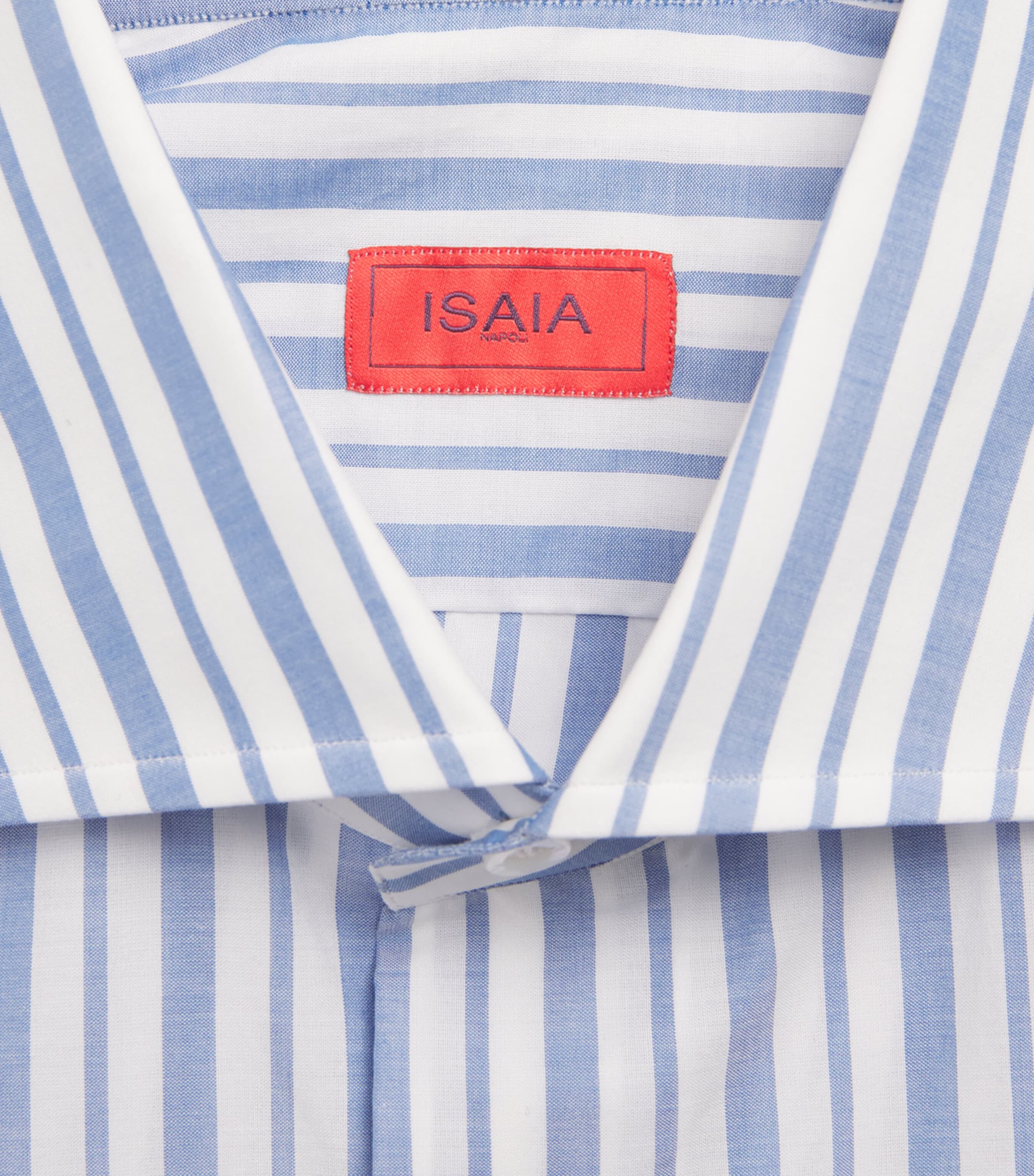 Isaia Mens Cotton Stripe Shirt Image 6