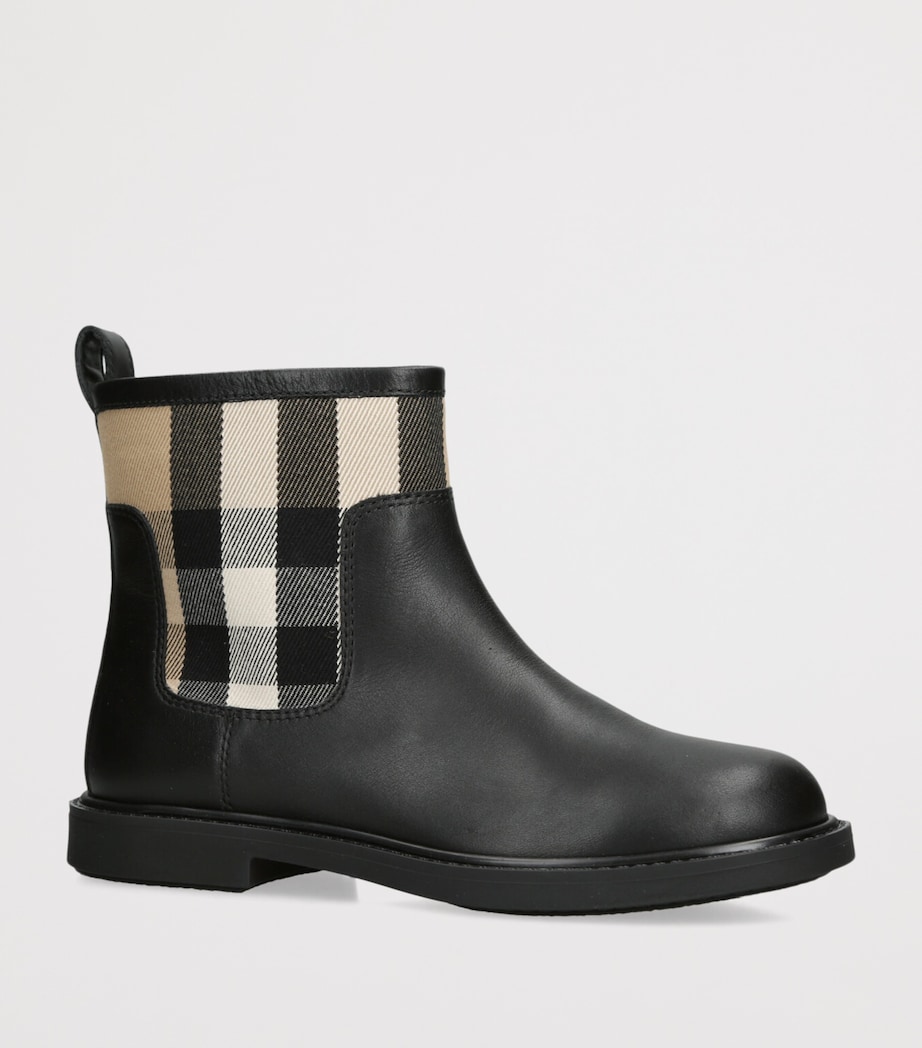 Leather Sidney Ankle Boots BLACK/COMB Image 3