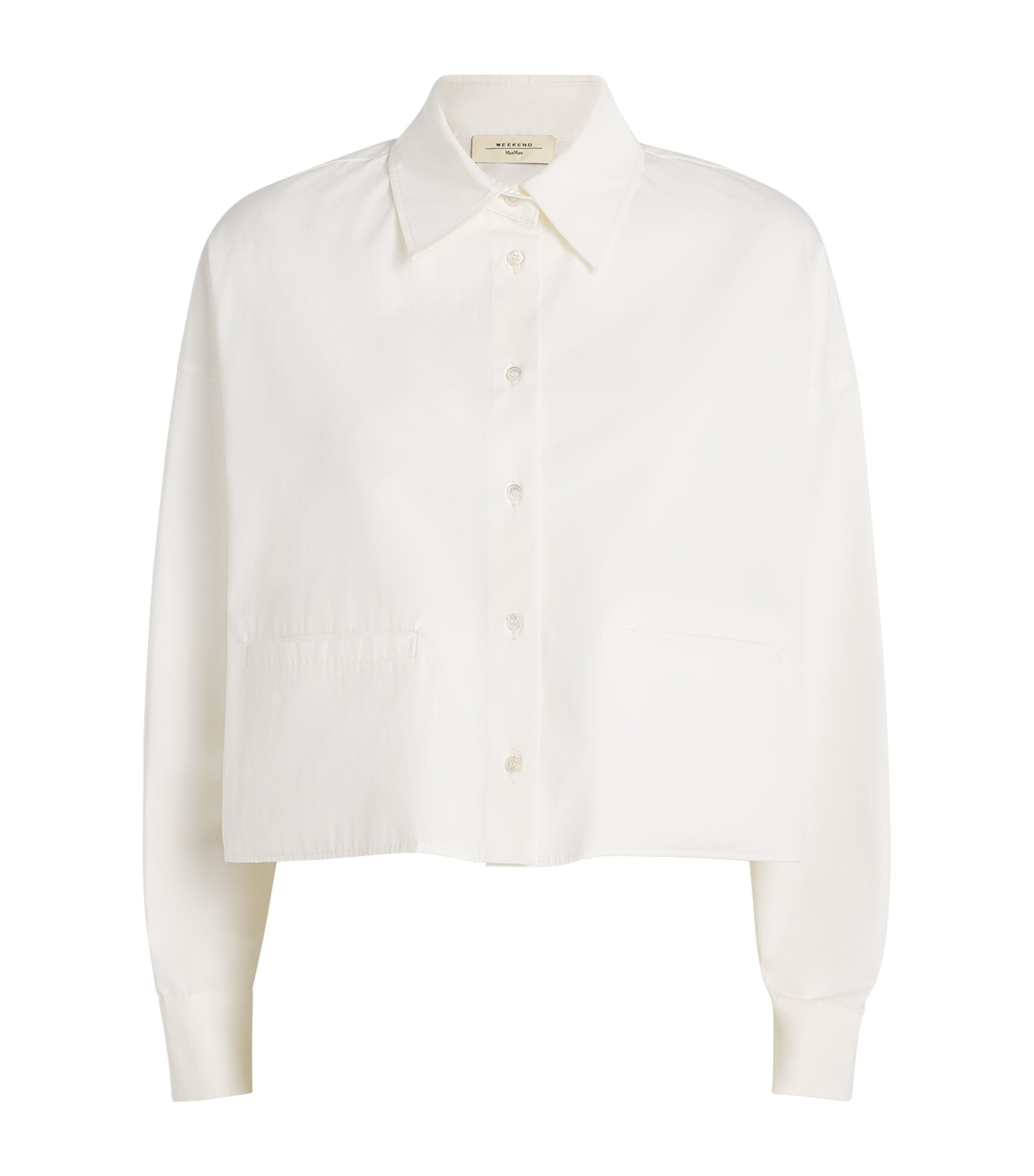 Weekend Max Mara Cotton Poplin Cropped Shirt | Women Clothing | Tops | Workwear | Designers | Weekend Max Mara | Women Wardrobe Essentials | Clothing