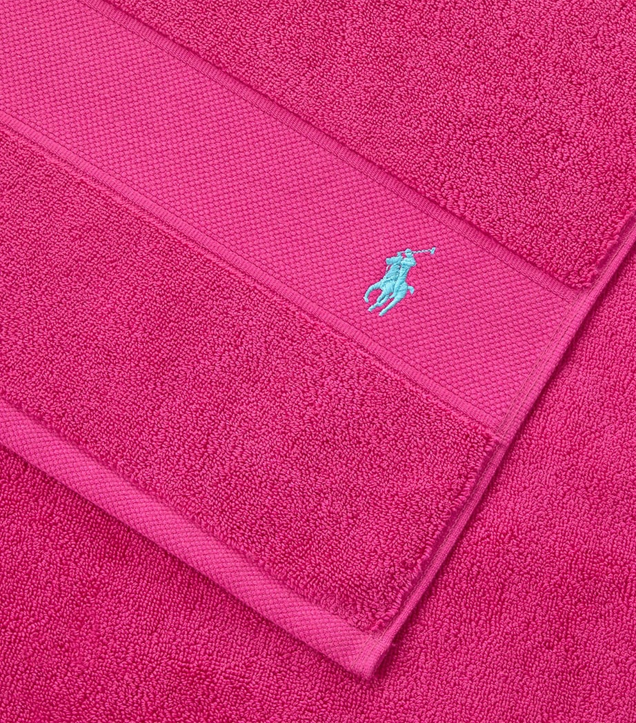 Polo Player Bath Sheet (90cm x 160cm) SKY PINK Image 7