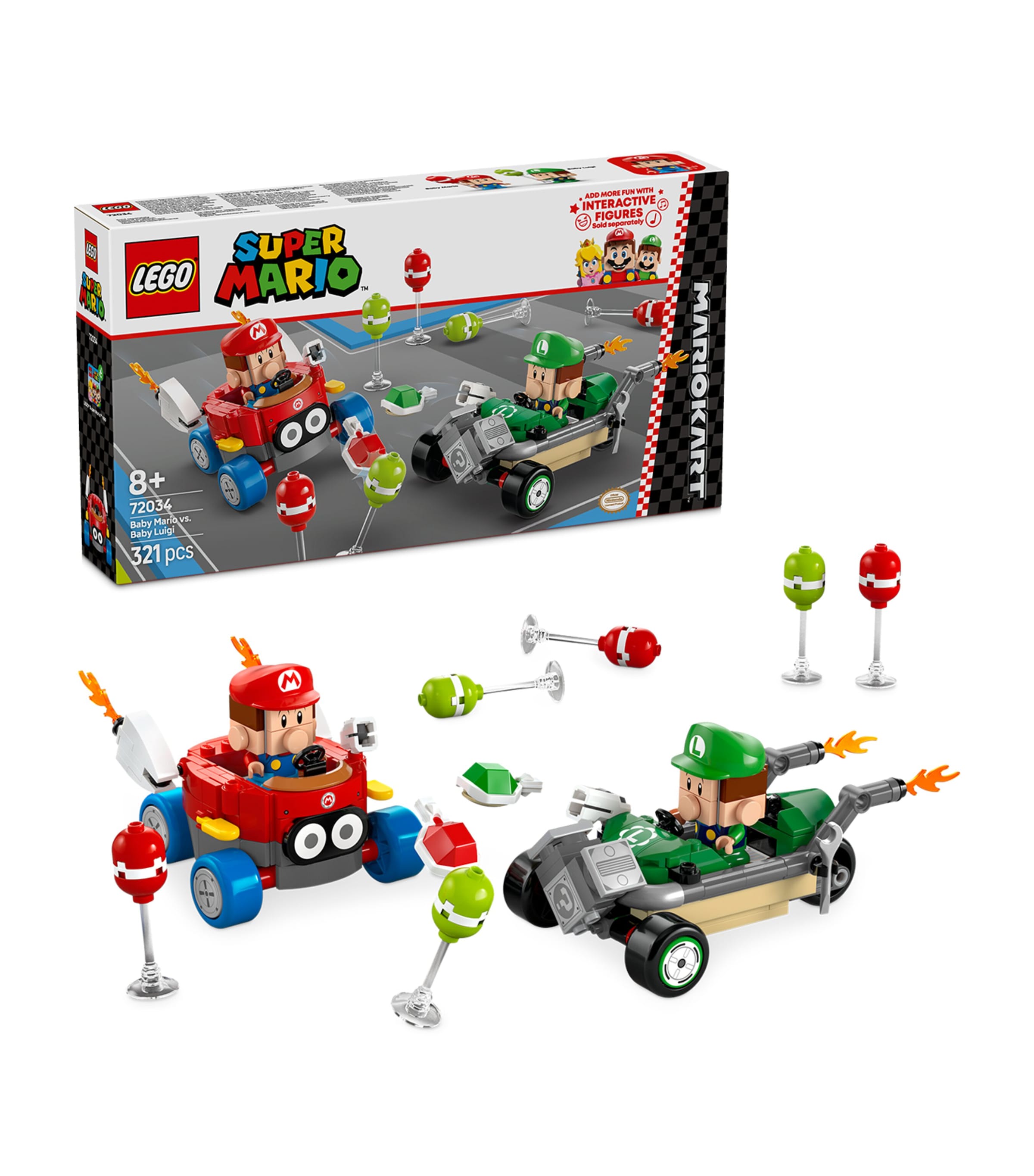 Lego Mario Kart Baby Mario vs. Baby Luigi Set 72034 Image 2