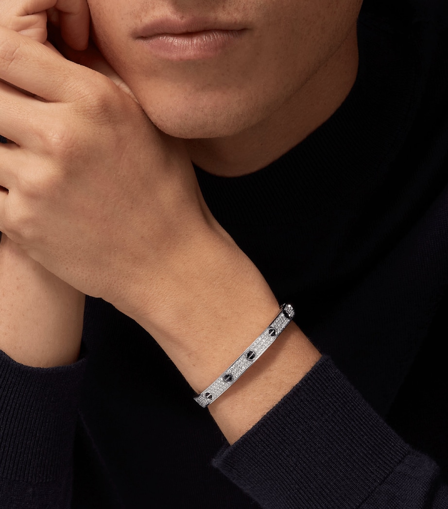 LOVE Classic White Gold and Diamond Ceramic Paved Bracelet WHITE GOLD Image 5