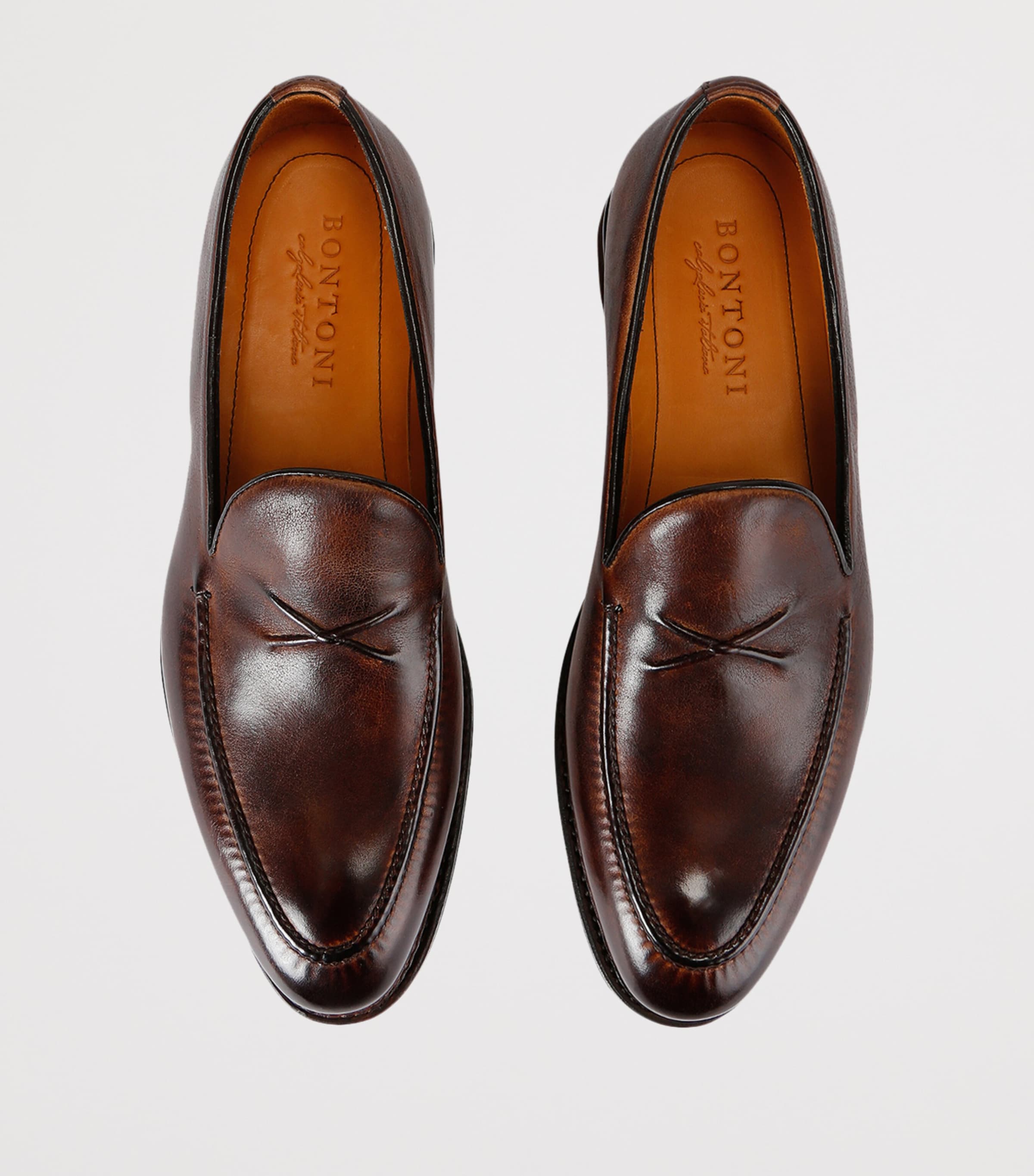 Bontoni Leather De Bustis Loafers Brown Image 4