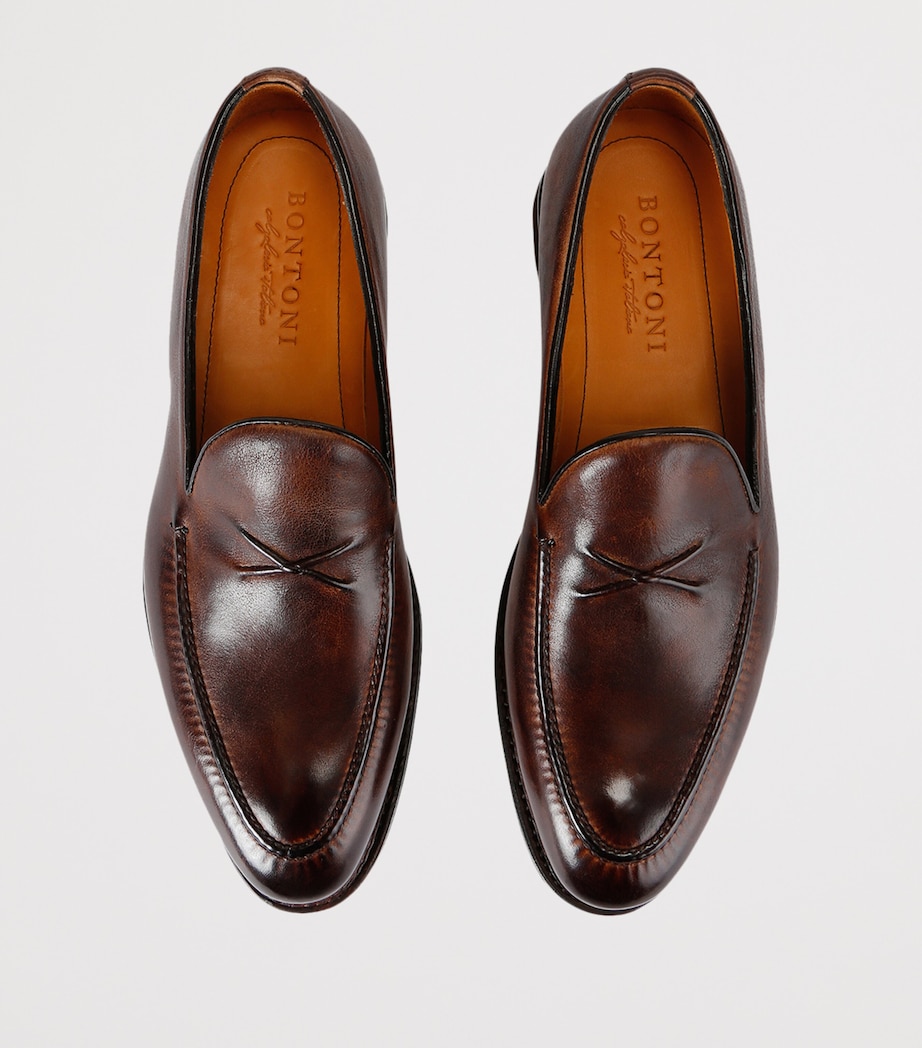 Bontoni Leather De Bustis Loafers Brown Image 4