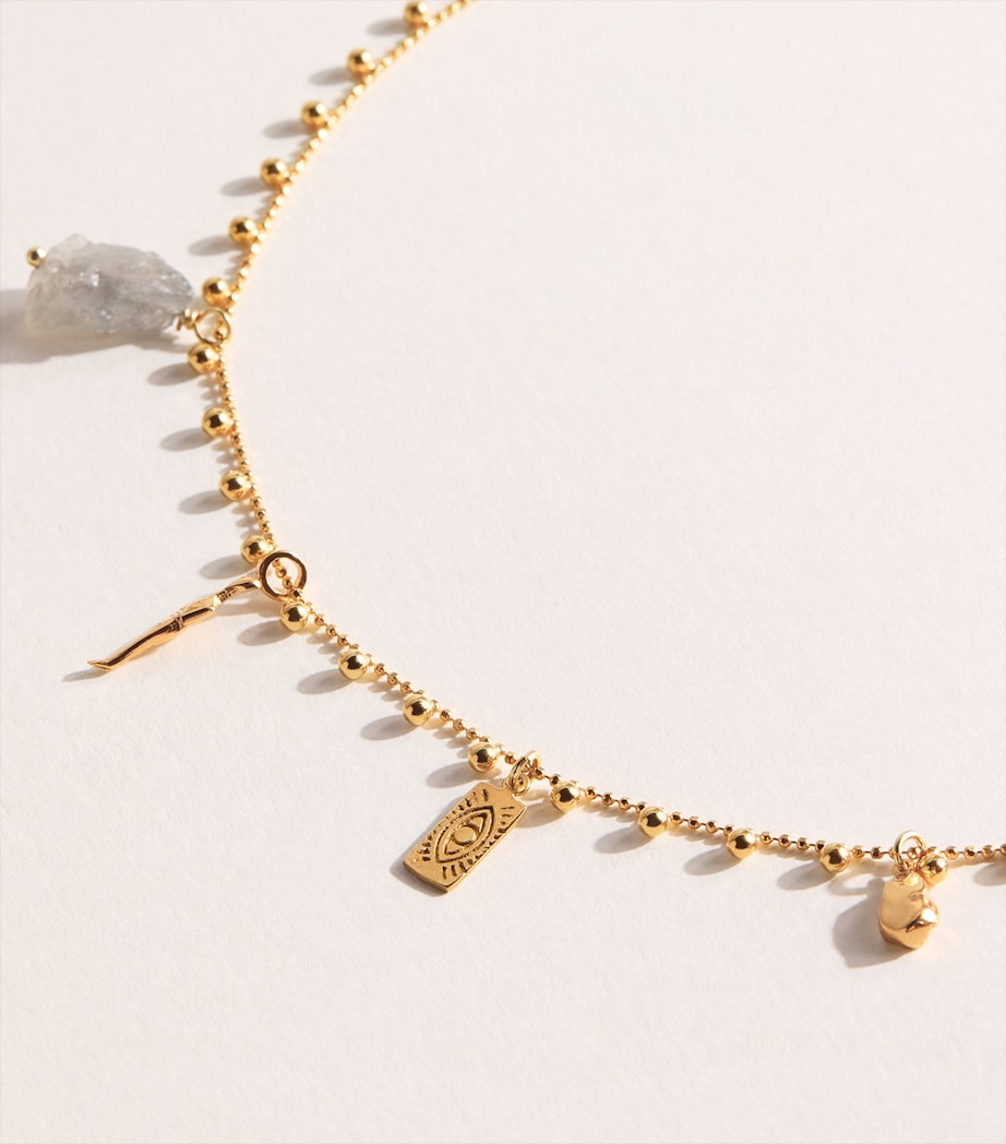 Hermina Athens Gold-Plated Olympos Charm Necklace Gold Image 4