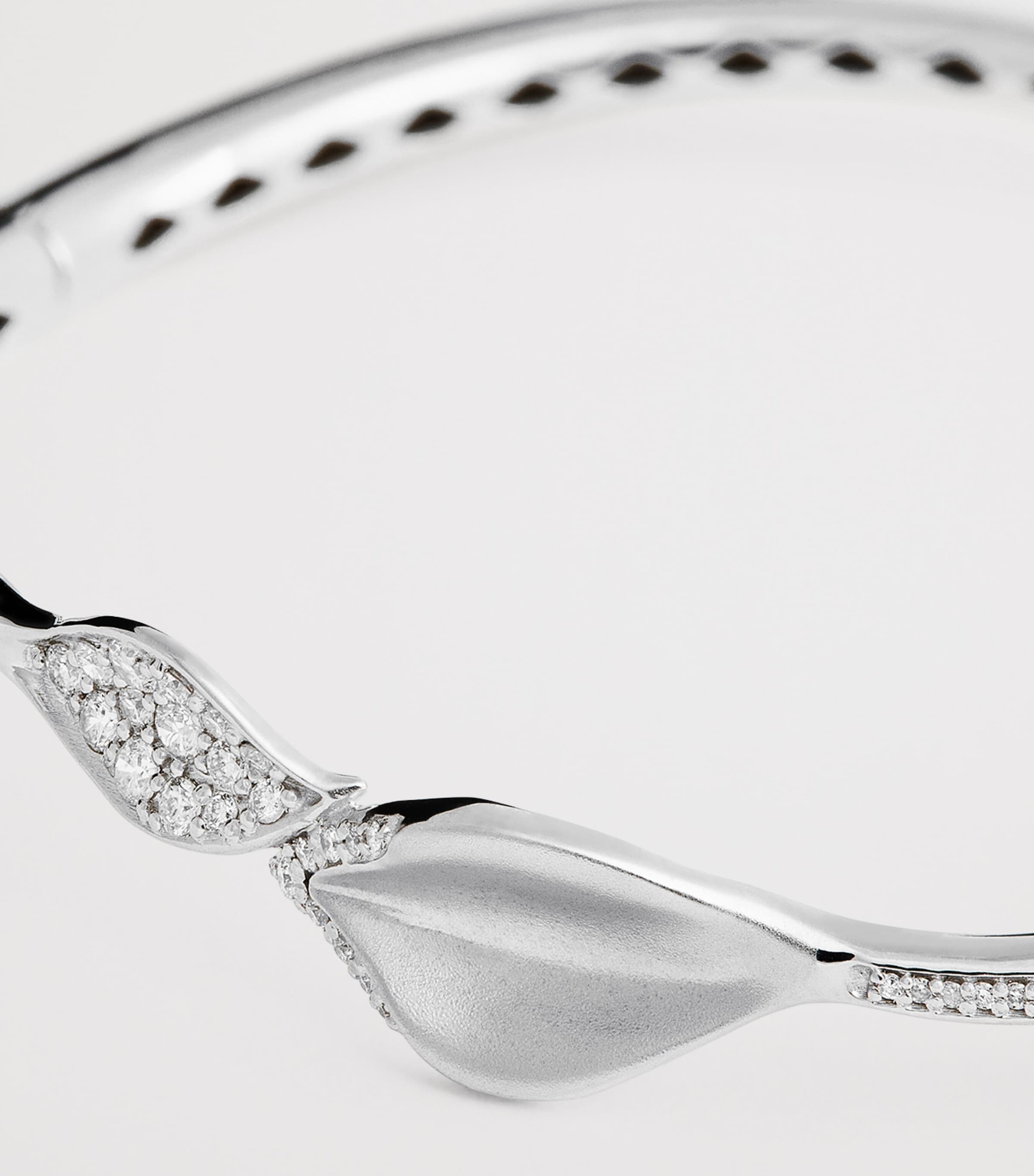 White Gold and Diamond Secret Garden Gloria Cuff WHITE GOLD Image 6