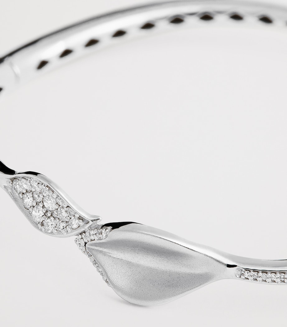 White Gold and Diamond Secret Garden Gloria Cuff WHITE GOLD Image 6