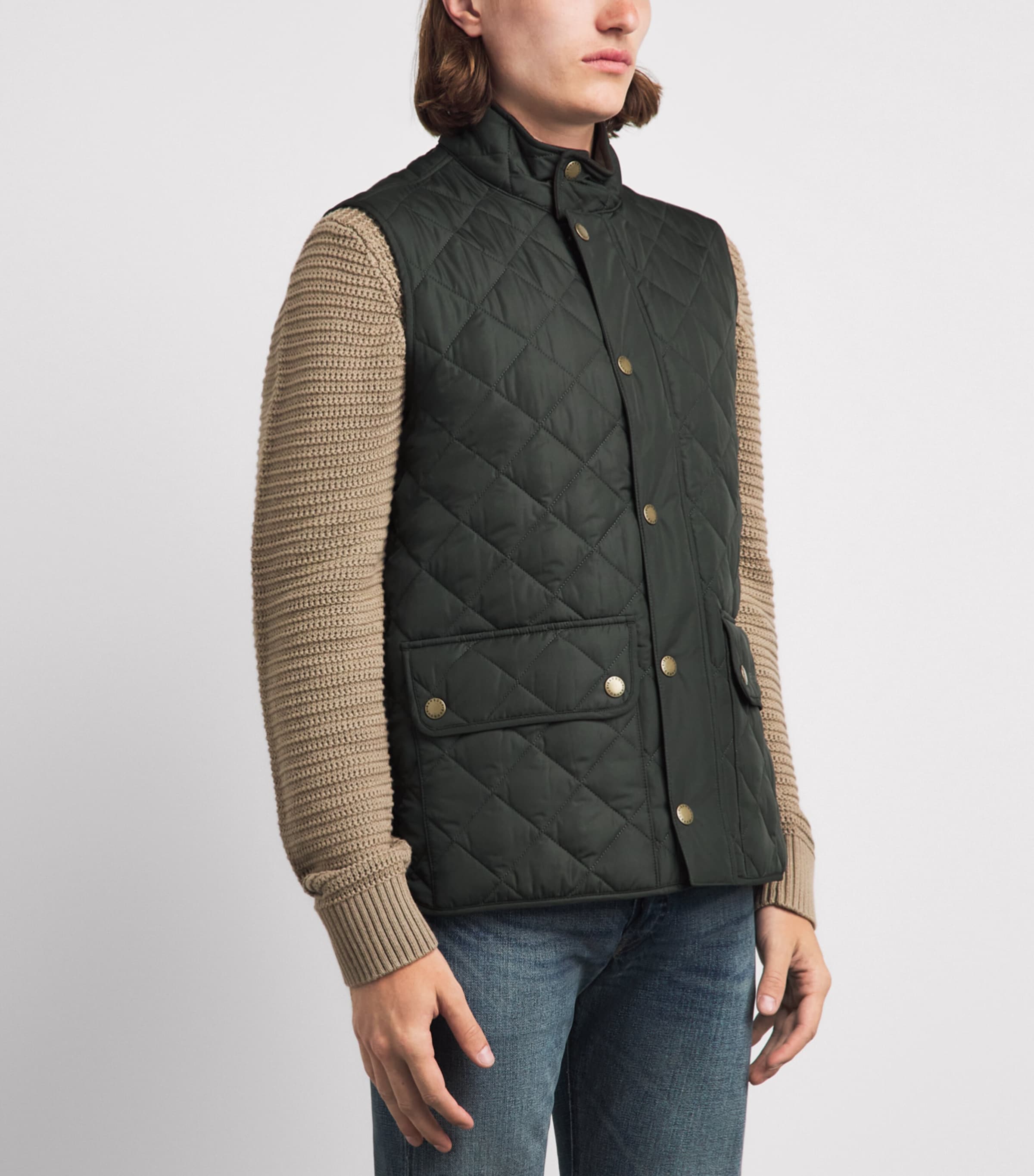Barbour Mens Lowerdale Quilted Gilet Sage Image 4