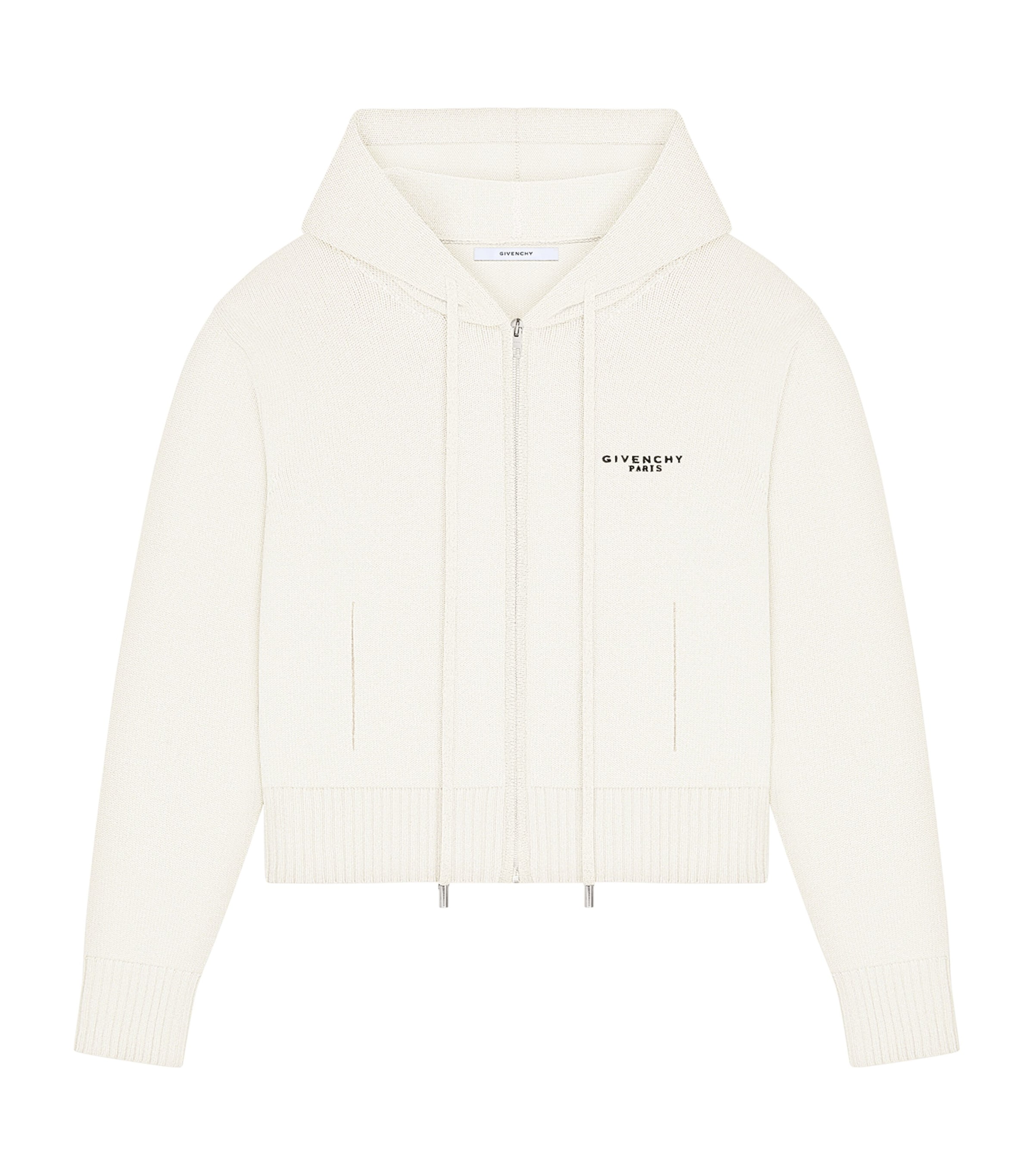 Givenchy Womens Wool-Cashmere Zip-Up Hoodie Ivory Image 1
