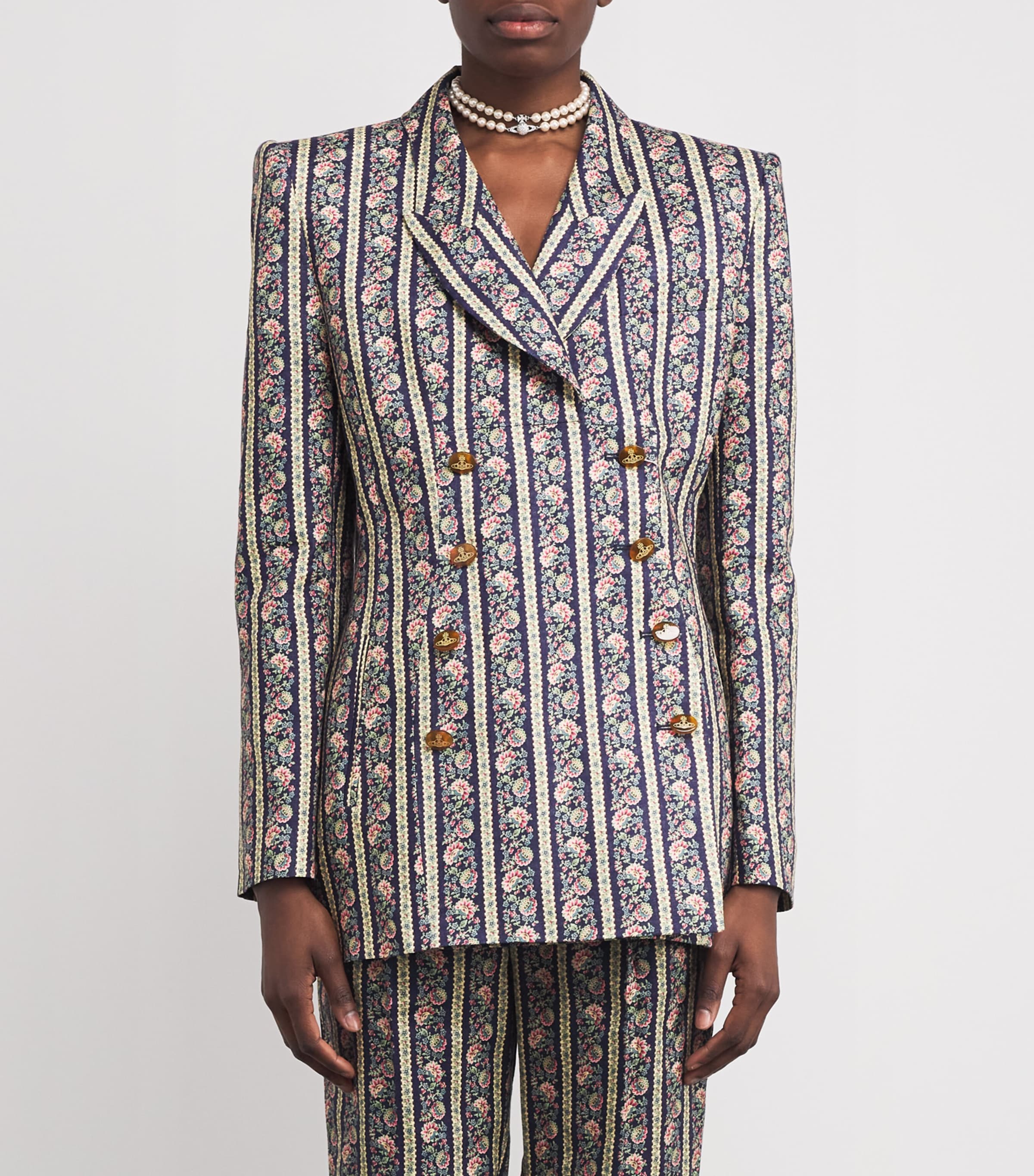 Vivienne Westwood Linen Floral Lelio Blazer | Harrods US