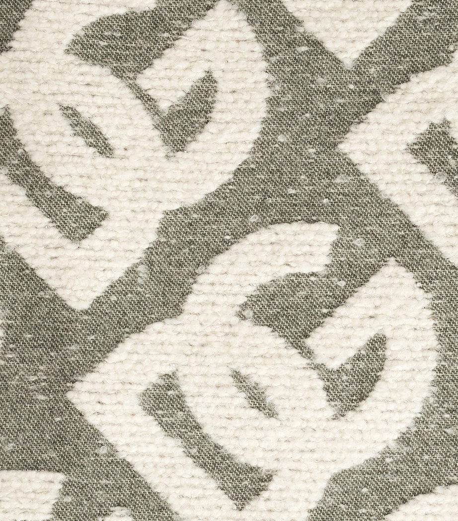 Wool-Cashmere-Silk Logo Throw (140cm x 180cm) U0020-VERDE Image 3