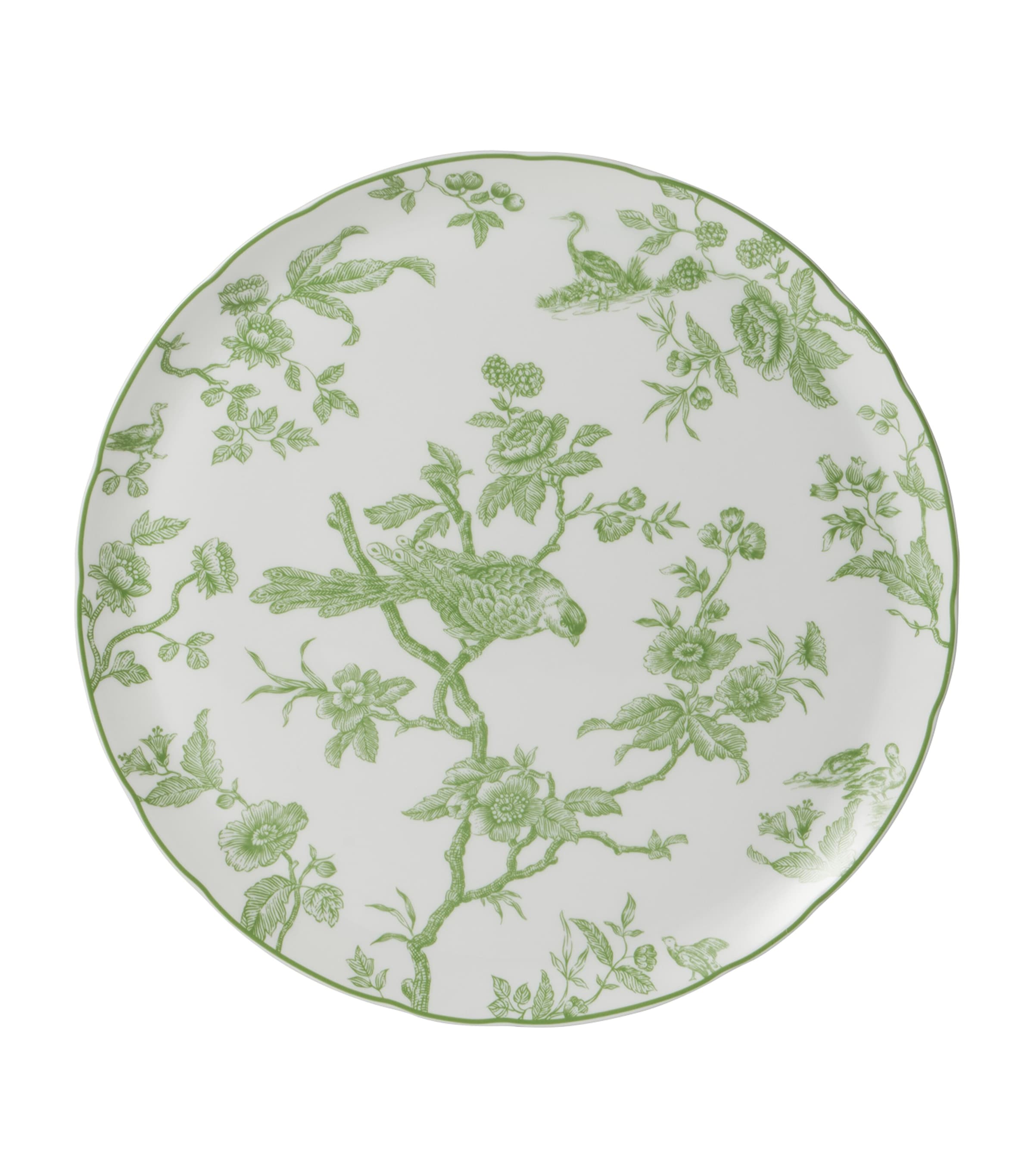 Bernardaud Albertine Round Tart Platter In Green