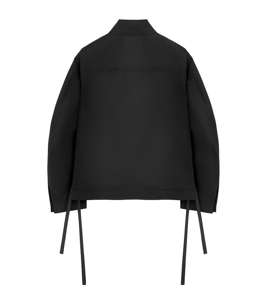 Leather-Pocket Workwear Jacket BLACK Image 2