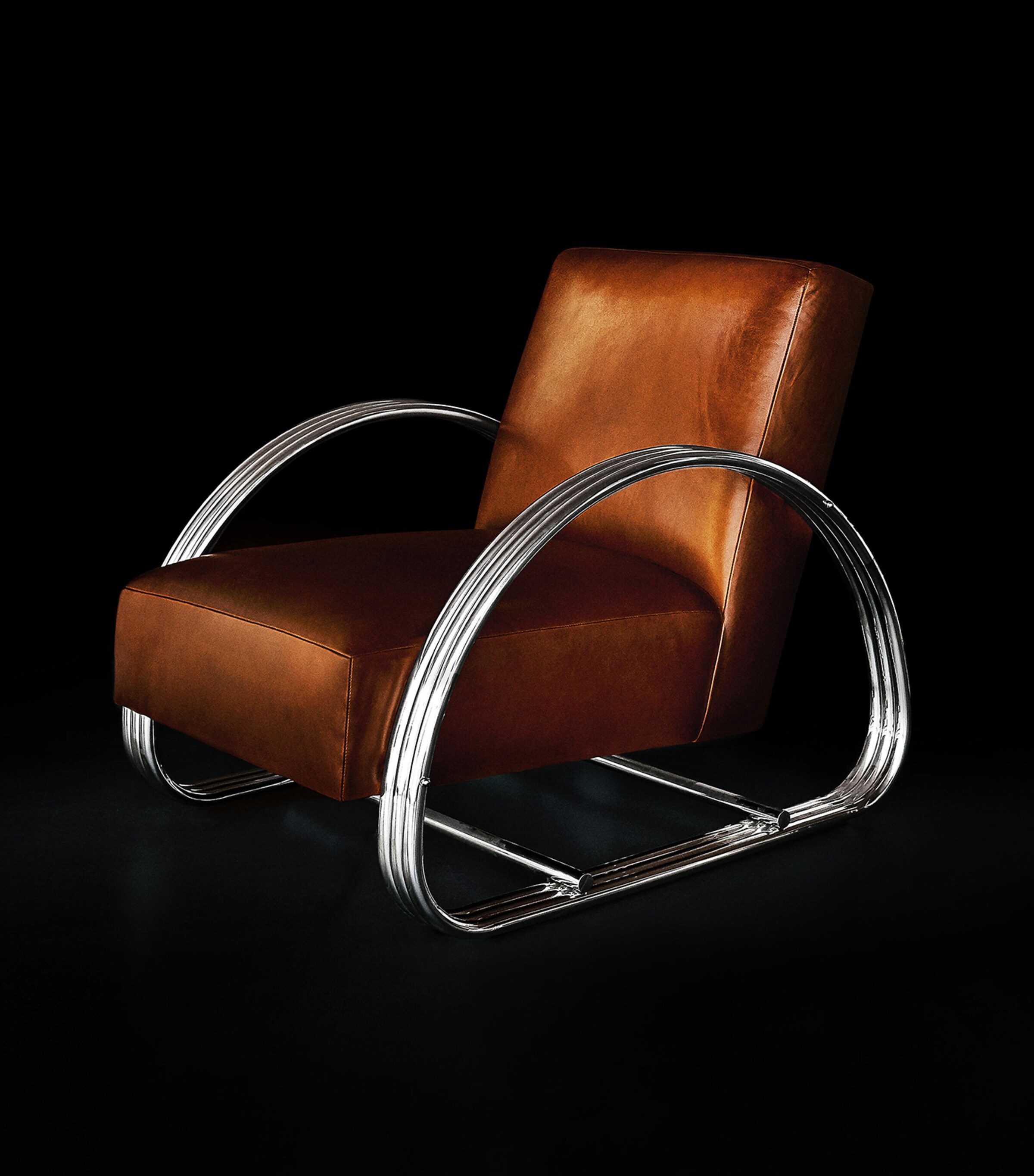 Stainless Steel and Leather Hudson Street Lounge Chair STAINLESS STEEL Image 7