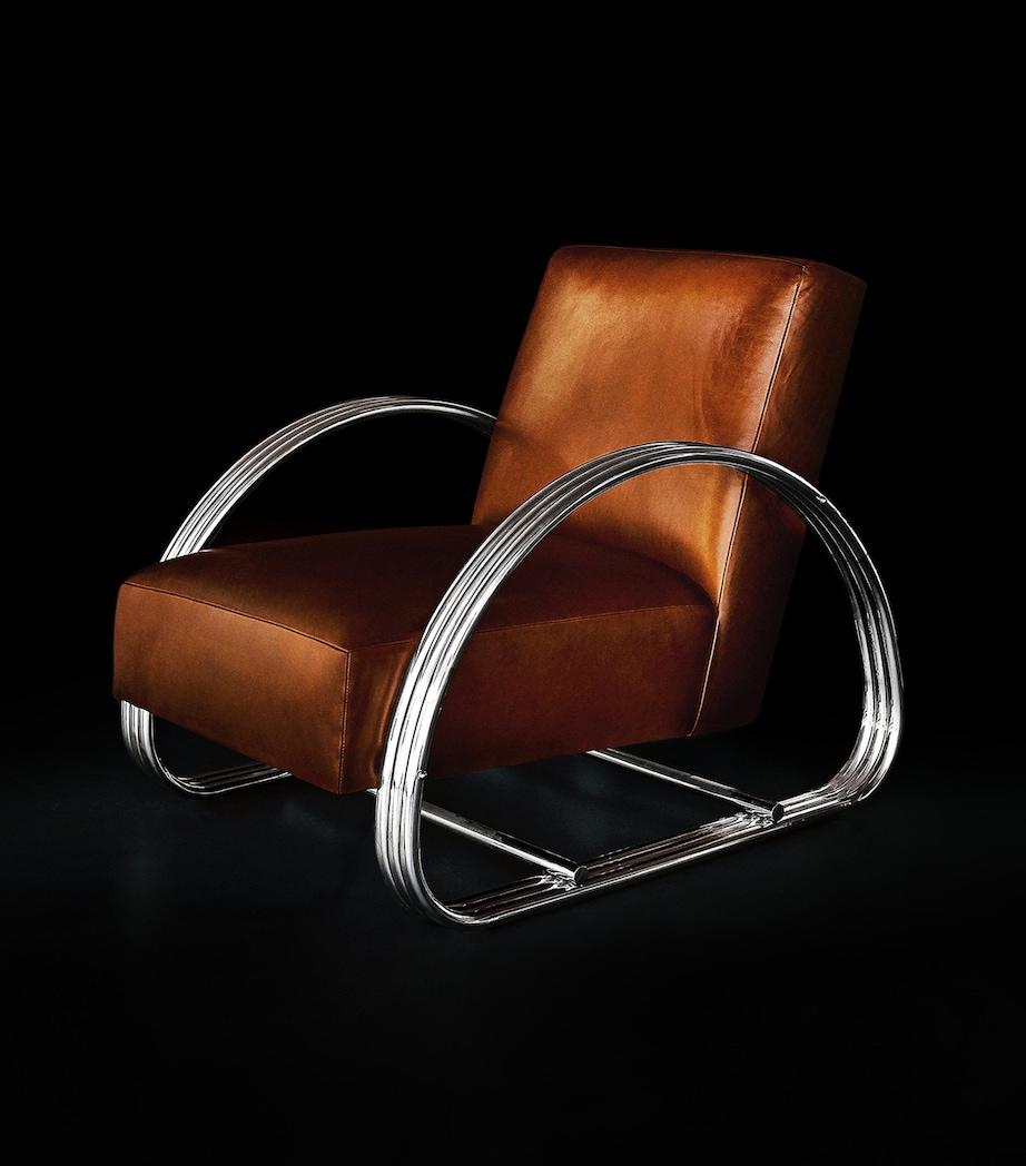 Stainless Steel and Leather Hudson Street Lounge Chair STAINLESS STEEL Image 7