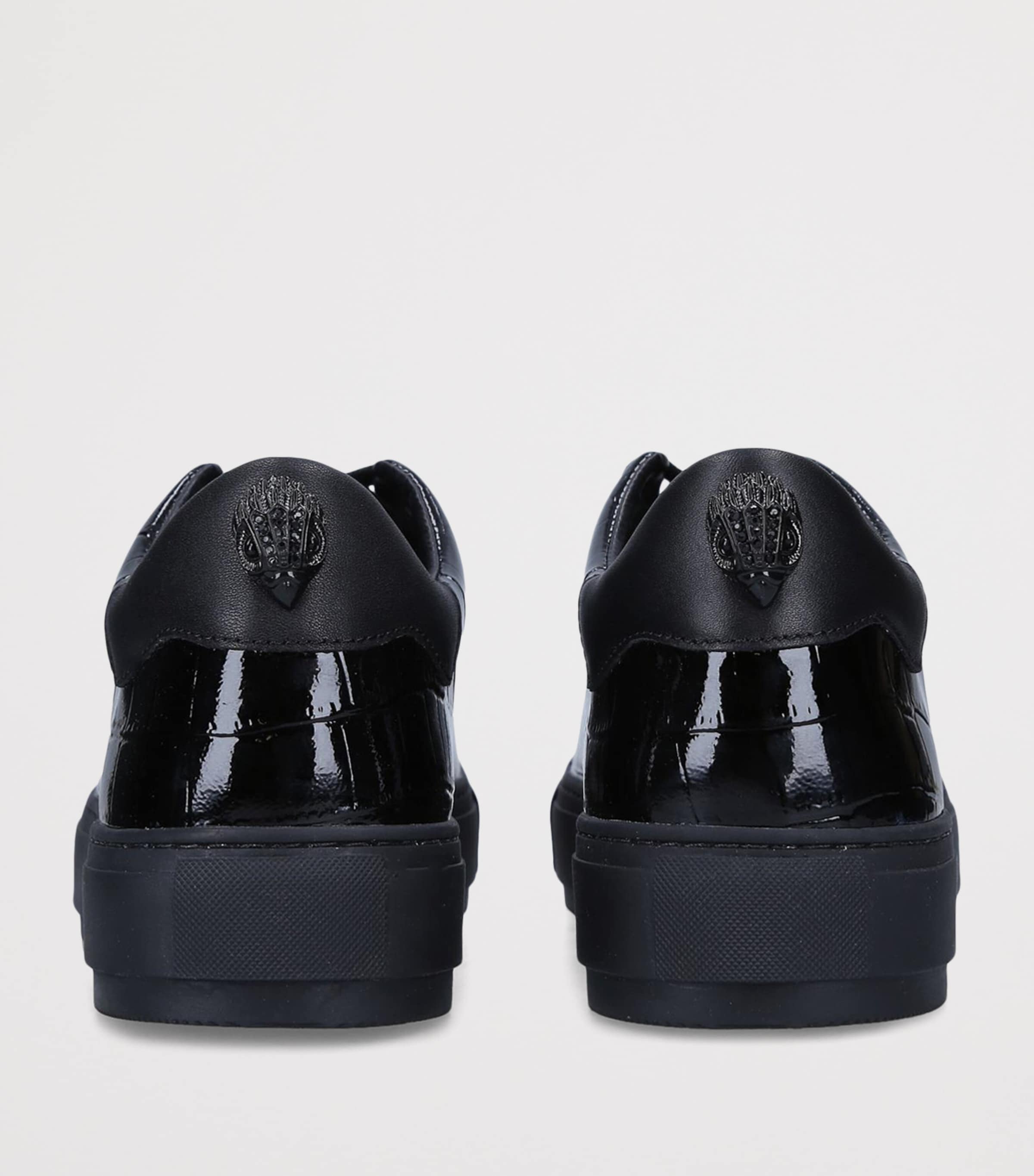 Kurt Geiger London Croc-Embossed Leather Laney Sneakers Black Image 4