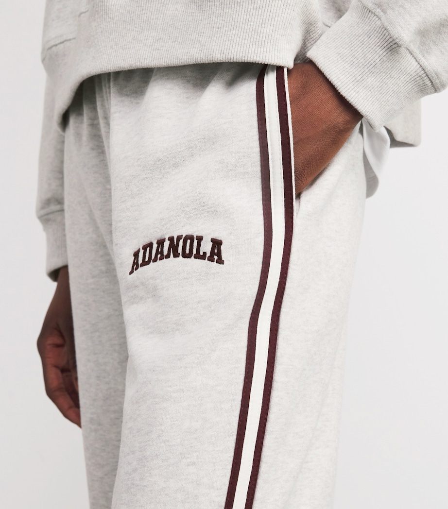 Organic Cotton-Blend Varsity Sweatpants LGM/DK CHERRY Image 6