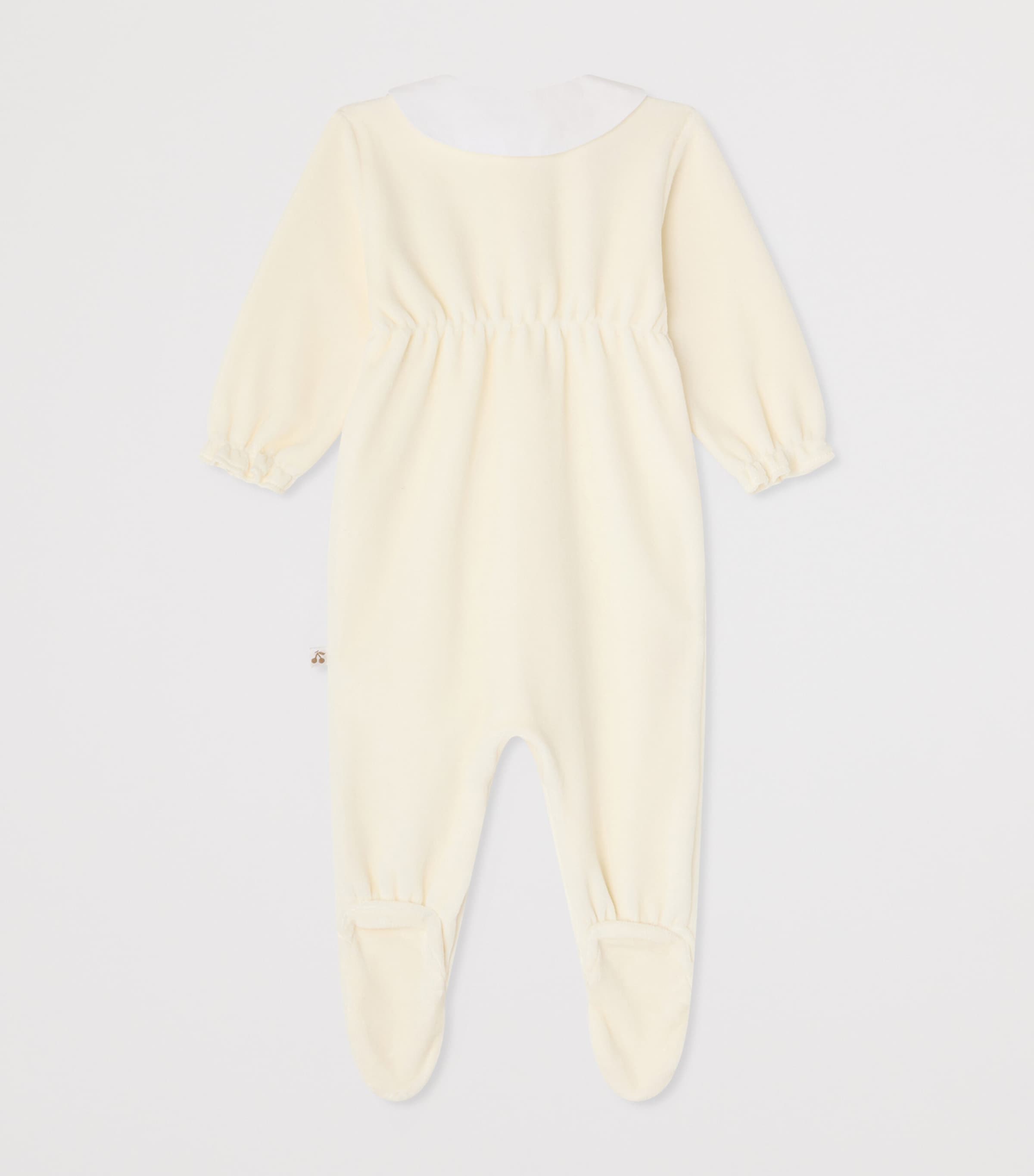 Bonpoint Embroidered-Collar All-In-One (1-18 Months) Blanc Lait Image 2
