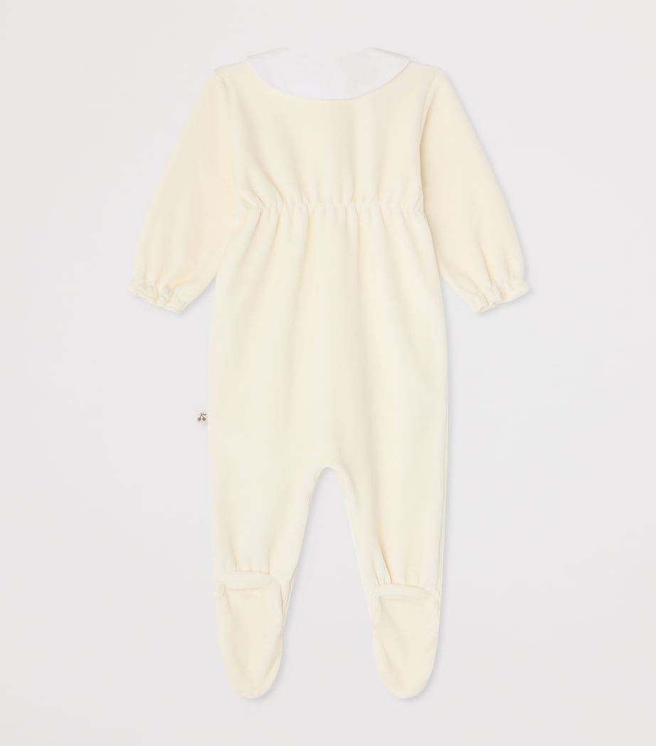 Bonpoint Embroidered-Collar All-In-One (1-18 Months) Blanc Lait Image 2