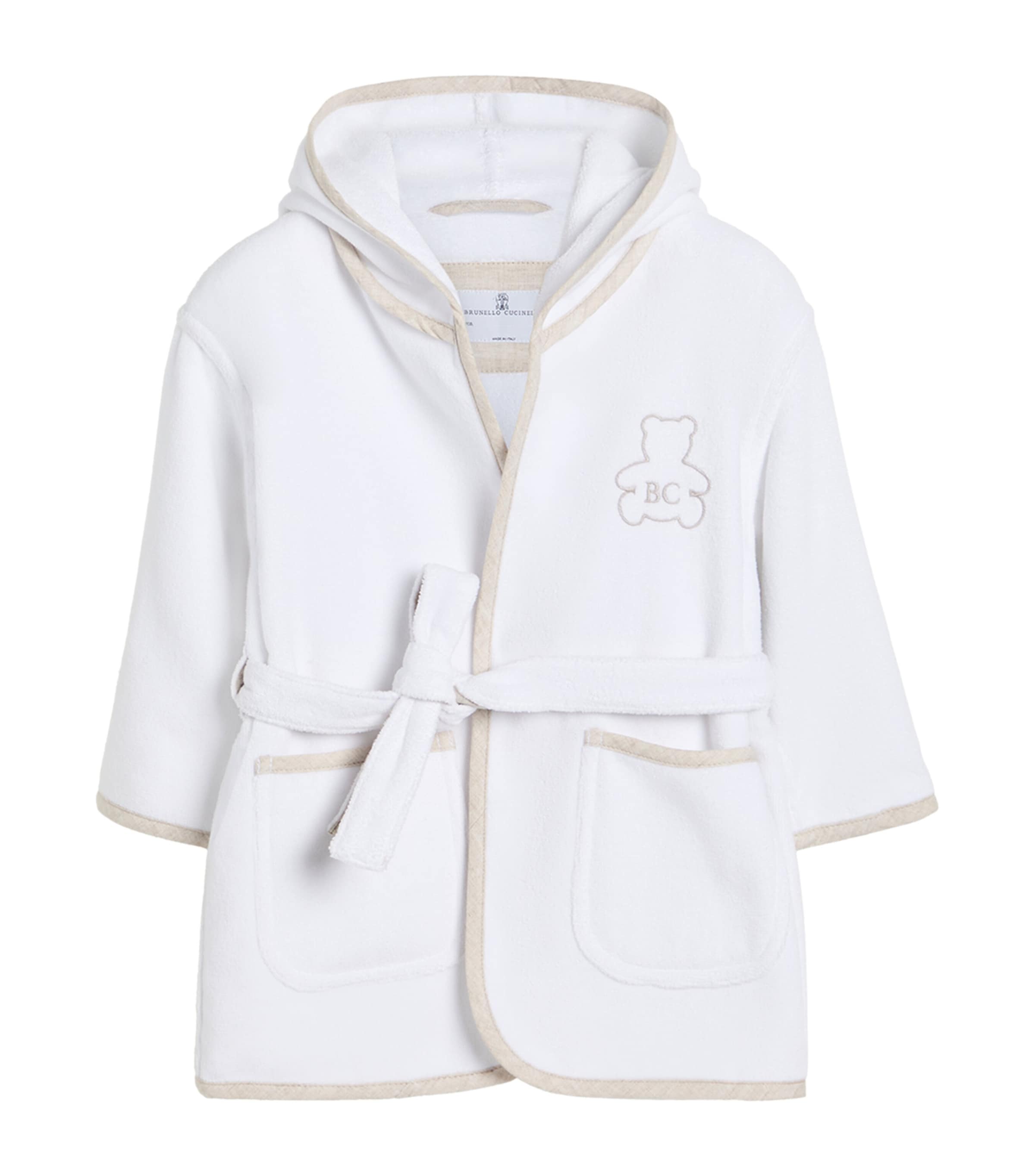 Brunello Cucinelli Cotton Terrycloth Bathrobe In White