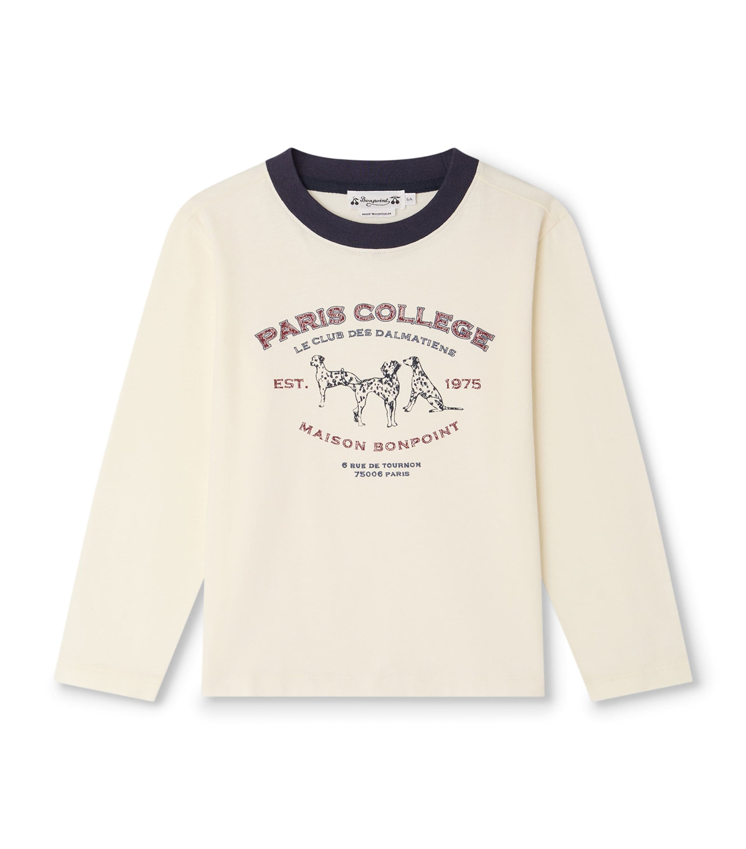 Bonpoint Cotton Printed T-Shirt Upb Blanc Lait