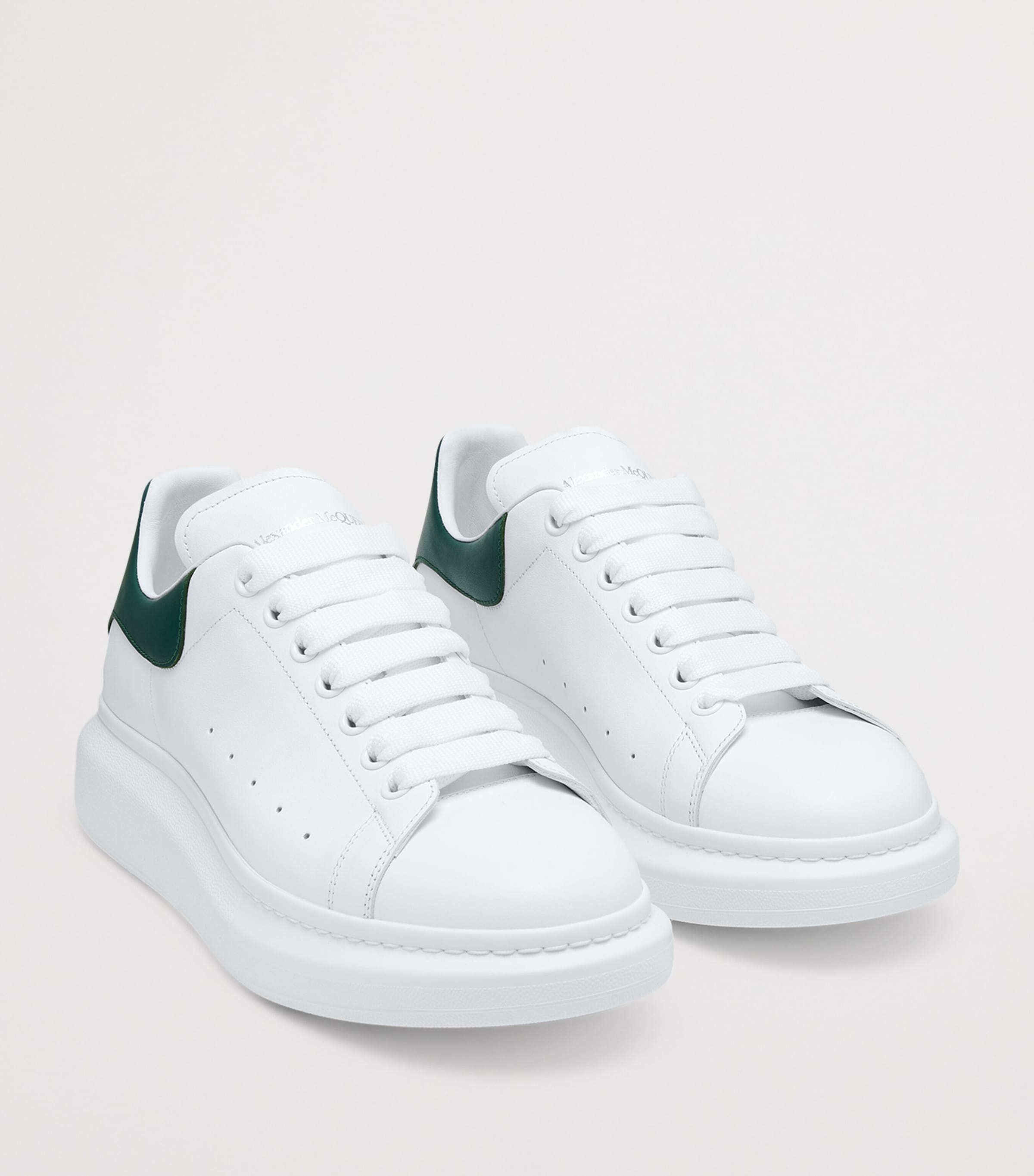スニーカー Oversize Sneakers - Alexander McQueen - Leather - White/Gree Oversized Sneakers - Alexander Mcqueen - Leather - White/Green