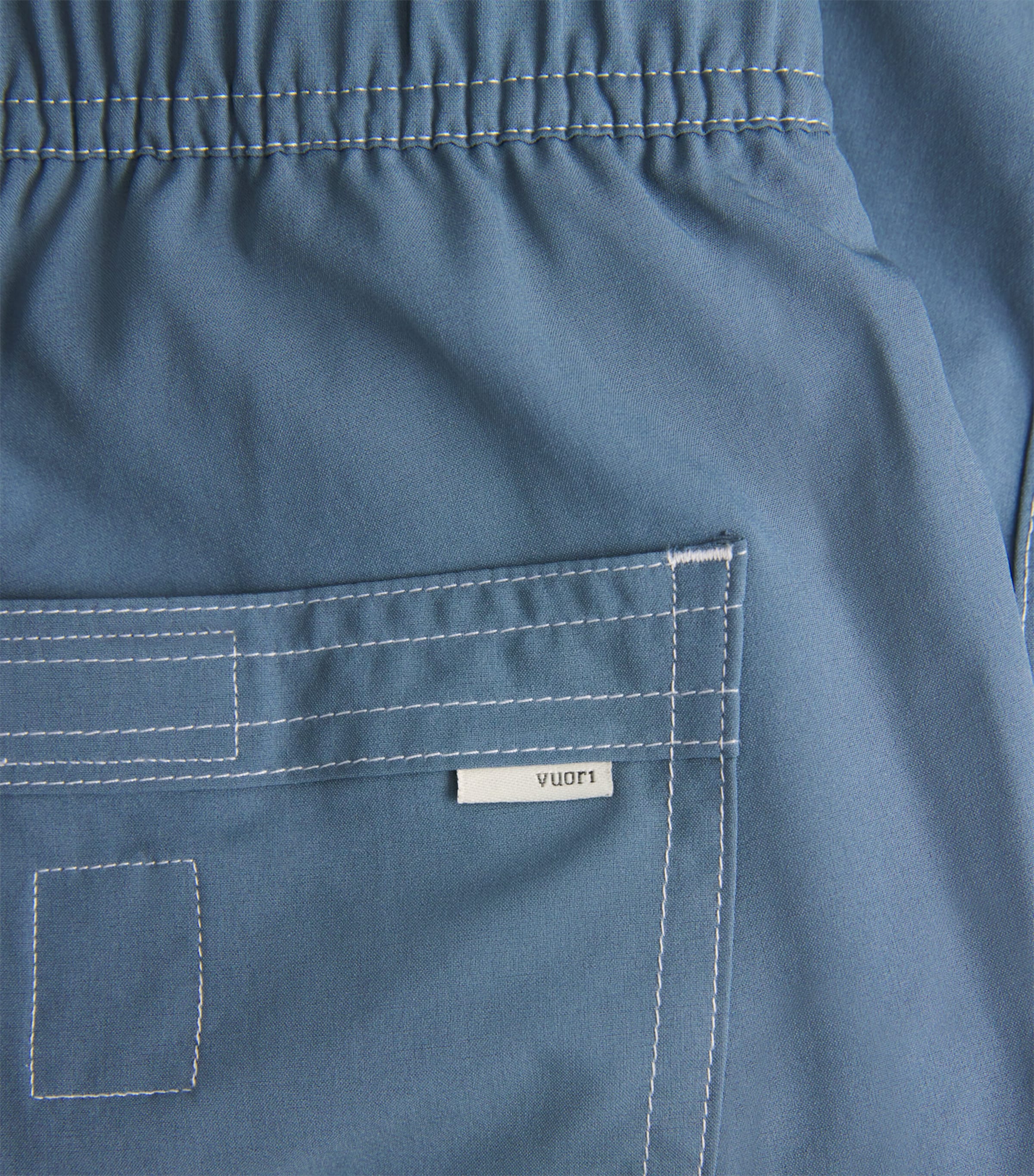 VUORI Mens 7'' Lined Kore Shorts Bea Blue Sea Washed Image 6