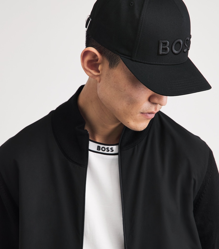 Cotton Logo Baseball Cap 001 BLACK Image 2