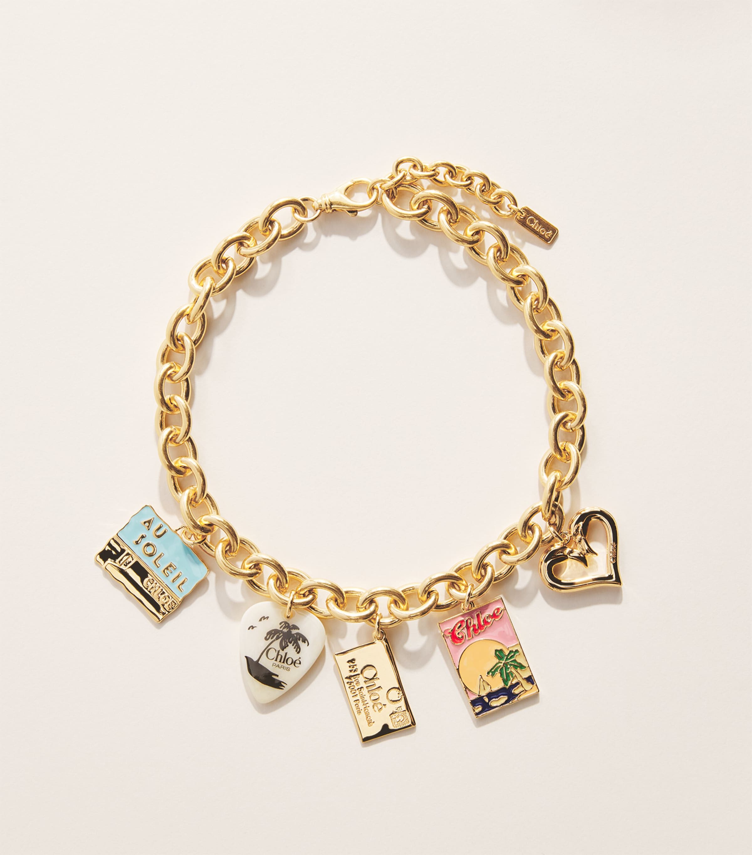 Chloé Chloé Postcards Chain Necklace Gold Image 1