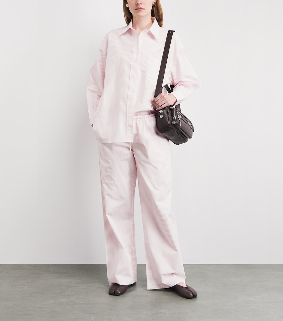 Suzie Kondi Womens Cotton Poplin Stripe Kappa Shirt Blush Stripe Image 2