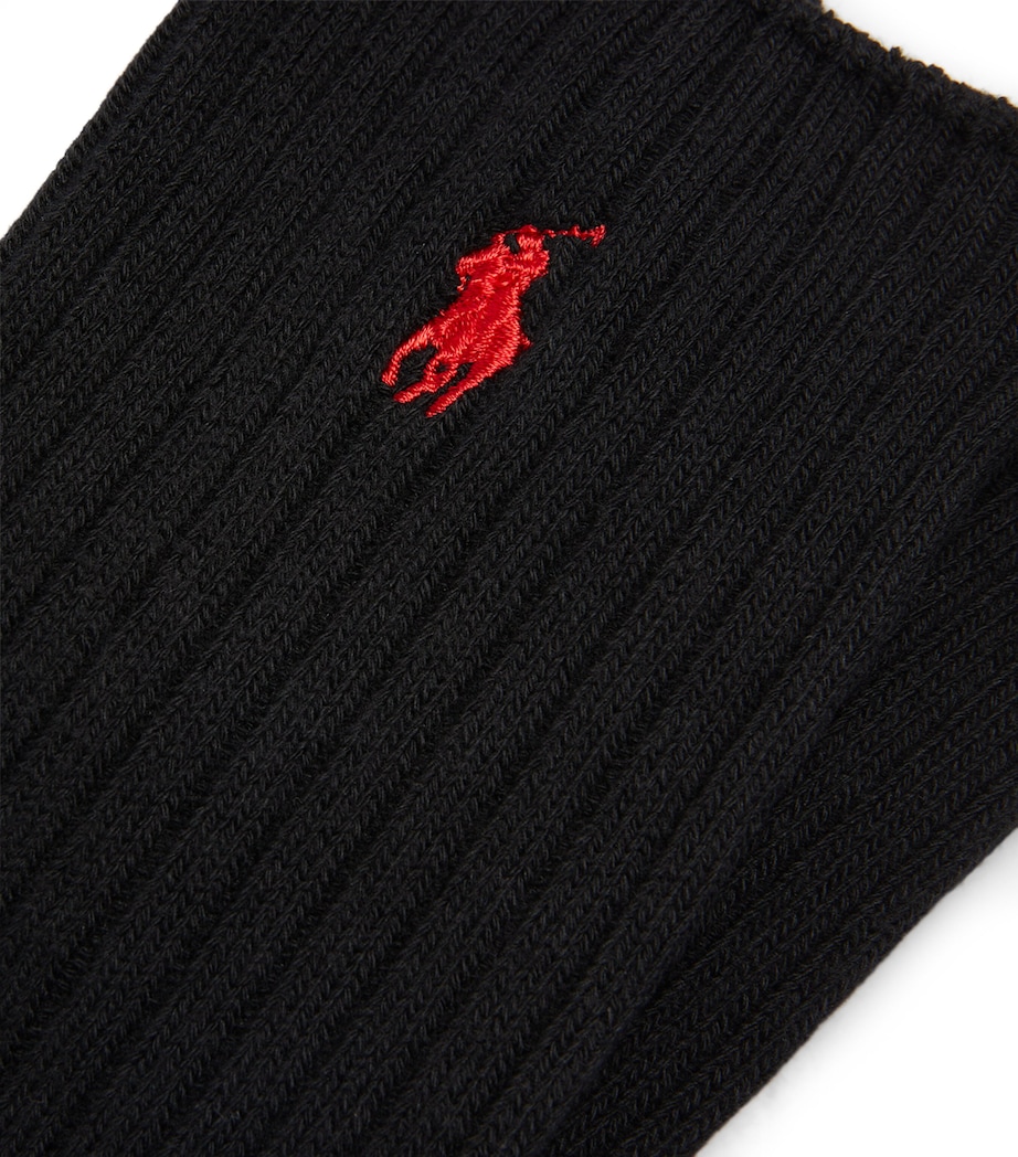 Cotton-Blend Classic Crew Socks BLACK Image 2