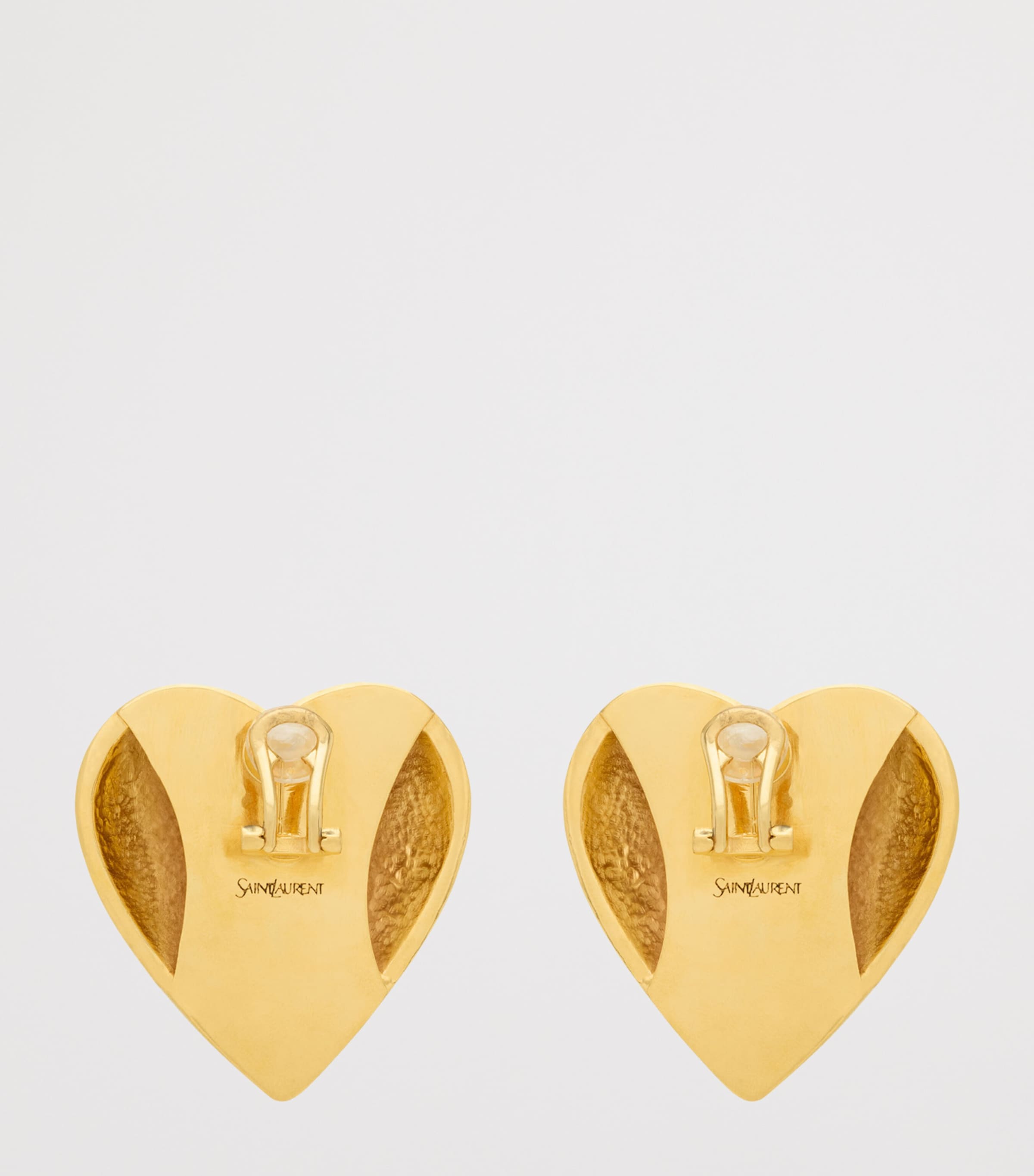 Saint Laurent Enamel Heart Clip-On Earrings Image 4